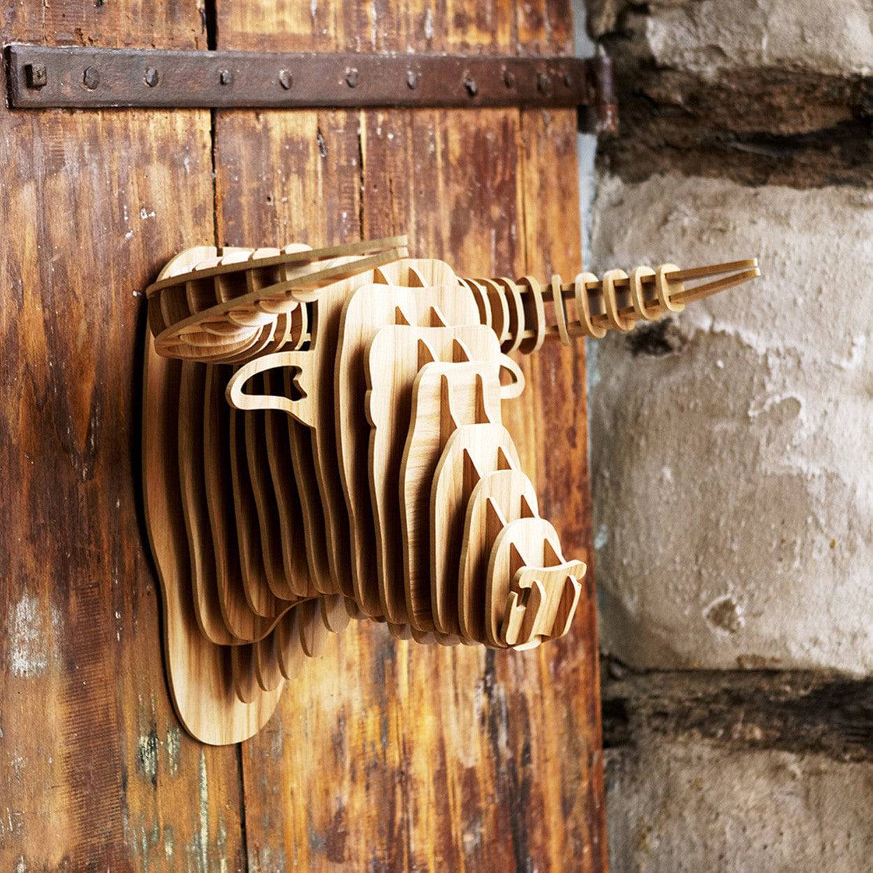 Art Home Bull Wall Decoration Wood Crafts (Large) Wdp014Xln - Shelves - ebarza Furniture UAE | Shop Modern Furniture in Abu Dhabi & Dubai - مفروشات ايبازرا في الامارات | تسوق اثاث عصري وديكورات مميزة في دبي وابوظبي