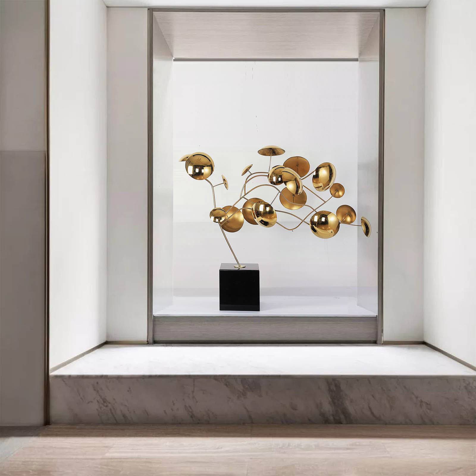 As Is - Handcrafted Stainless Steel Table Artwork B0010035/B00100-G - DISPLAY ITEM - ebarza Furniture UAE | Shop Modern Furniture in Abu Dhabi & Dubai - مفروشات ايبازرا في الامارات | تسوق اثاث عصري وديكورات مميزة في دبي وابوظبي