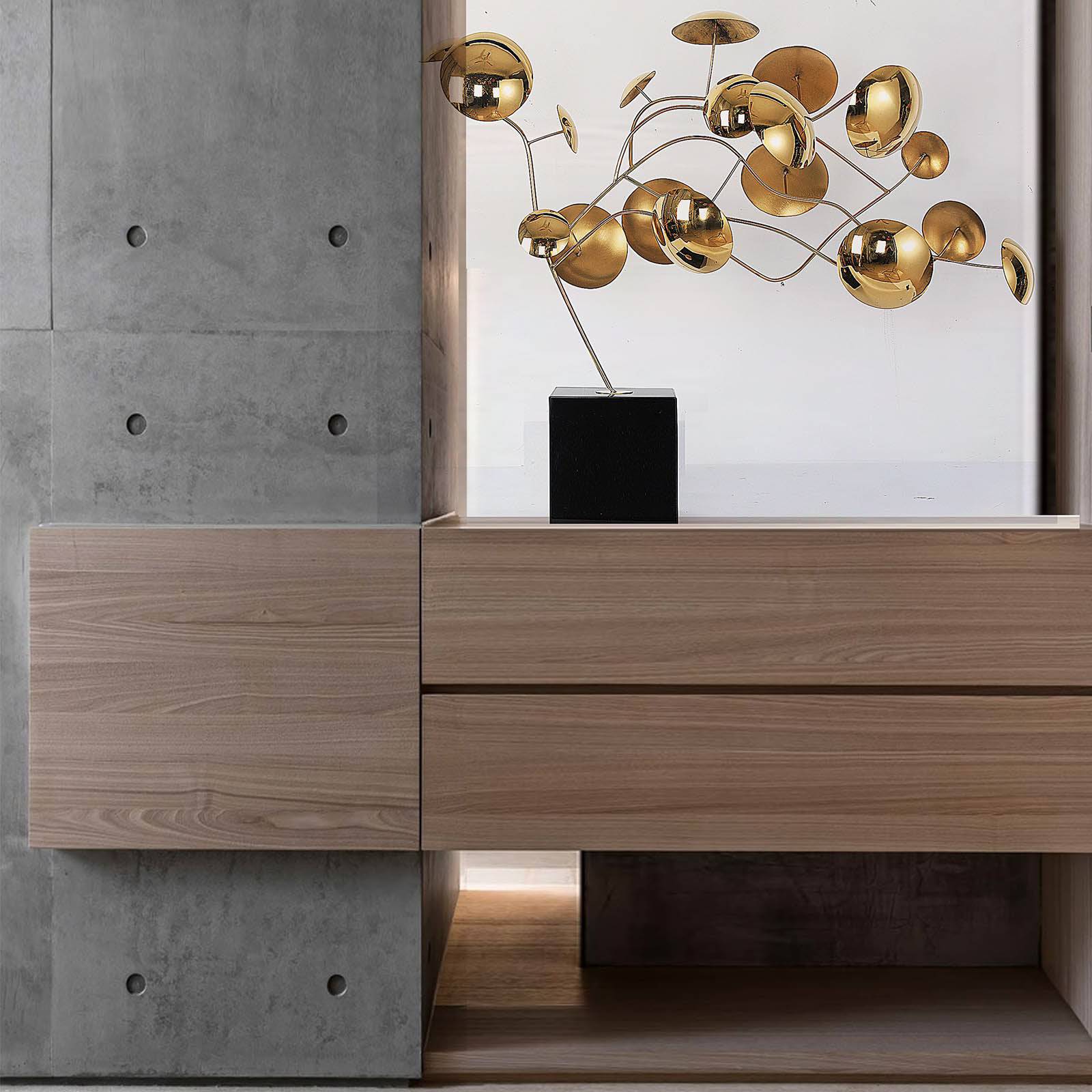 As Is - Handcrafted Stainless Steel Table Artwork B0010035/B00100-G - DISPLAY ITEM - ebarza Furniture UAE | Shop Modern Furniture in Abu Dhabi & Dubai - مفروشات ايبازرا في الامارات | تسوق اثاث عصري وديكورات مميزة في دبي وابوظبي