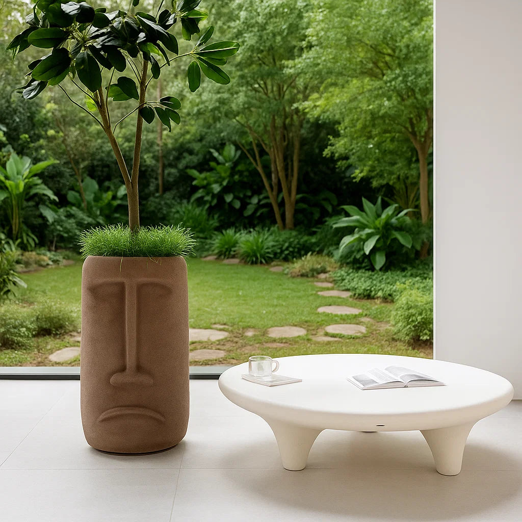 Indoor/Outdoor Color Planter Box XK-6048A-Coffee Brown - Planter Boxes - ebarza Furniture UAE | Shop Modern Furniture in Abu Dhabi & Dubai - مفروشات ايبازرا في الامارات | تسوق اثاث عصري وديكورات مميزة في دبي وابوظبي