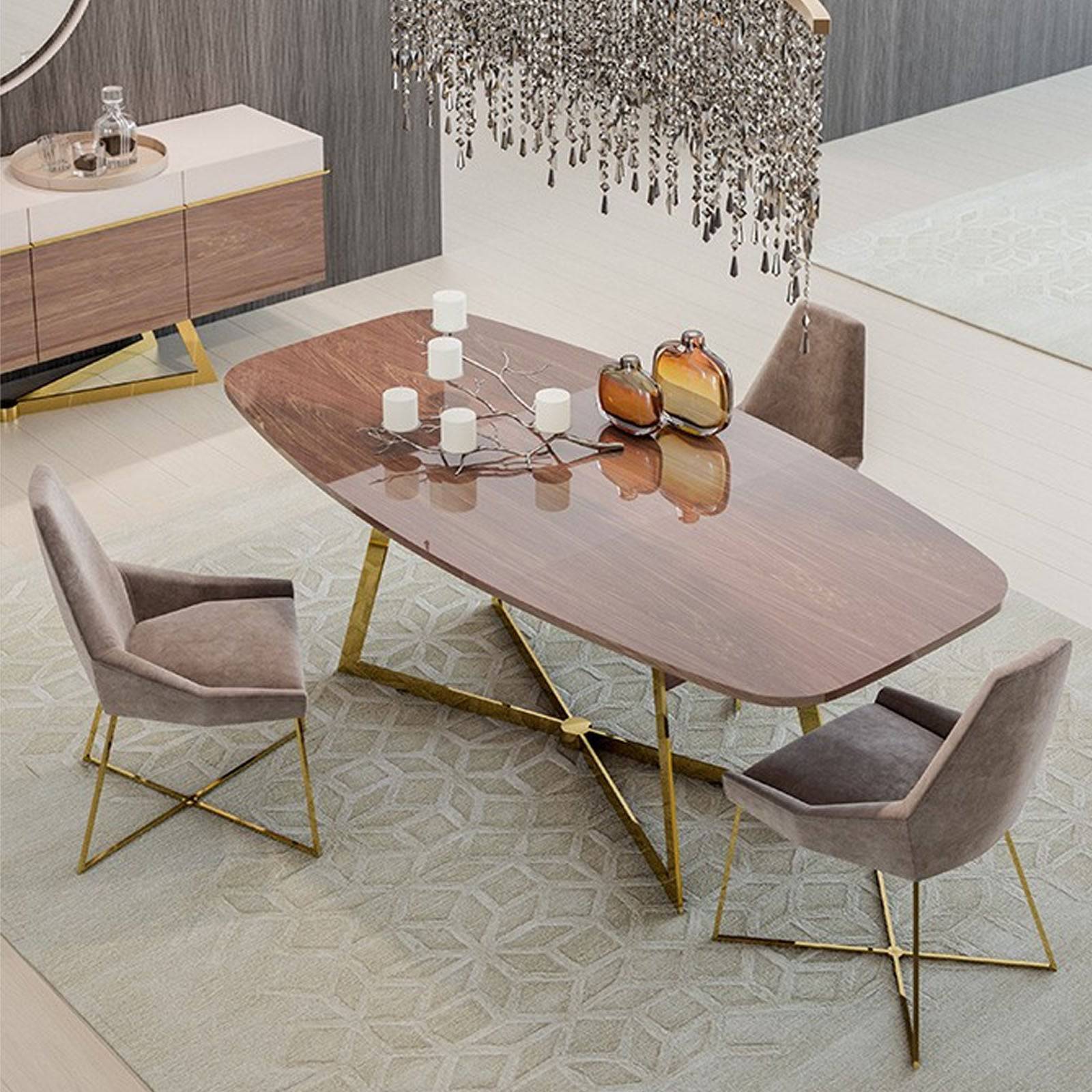 Aura Dining Table Aura-Table - Dining Tables - ebarza Furniture UAE | Shop Modern Furniture in Abu Dhabi & Dubai - مفروشات ايبازرا في الامارات | تسوق اثاث عصري وديكورات مميزة في دبي وابوظبي