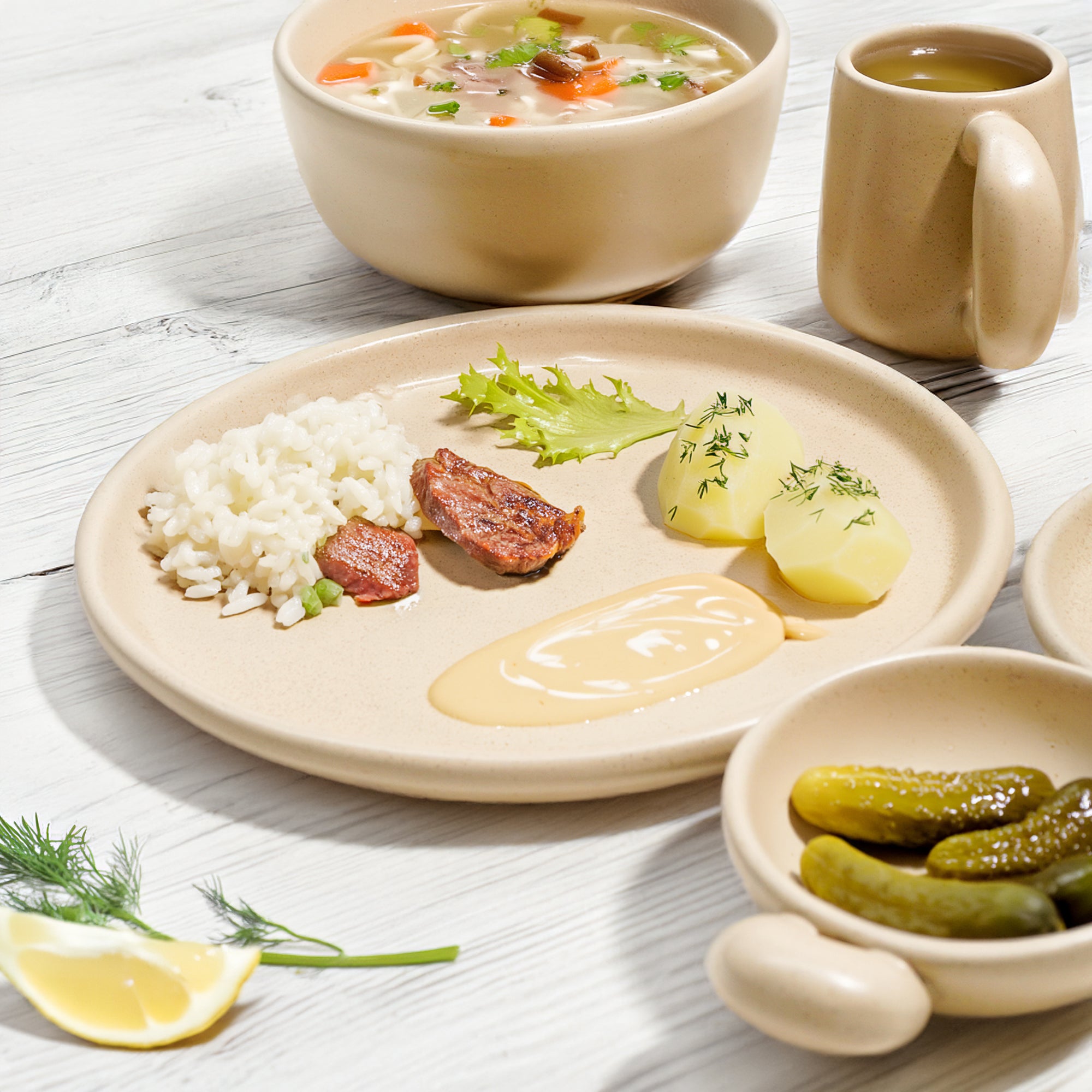 Asian Zen ceramic Plate E711-P-06066 12 - Plates - ebarza Furniture UAE | Shop Modern Furniture in Abu Dhabi & Dubai - مفروشات ايبازرا في الامارات | تسوق اثاث عصري وديكورات مميزة في دبي وابوظبي