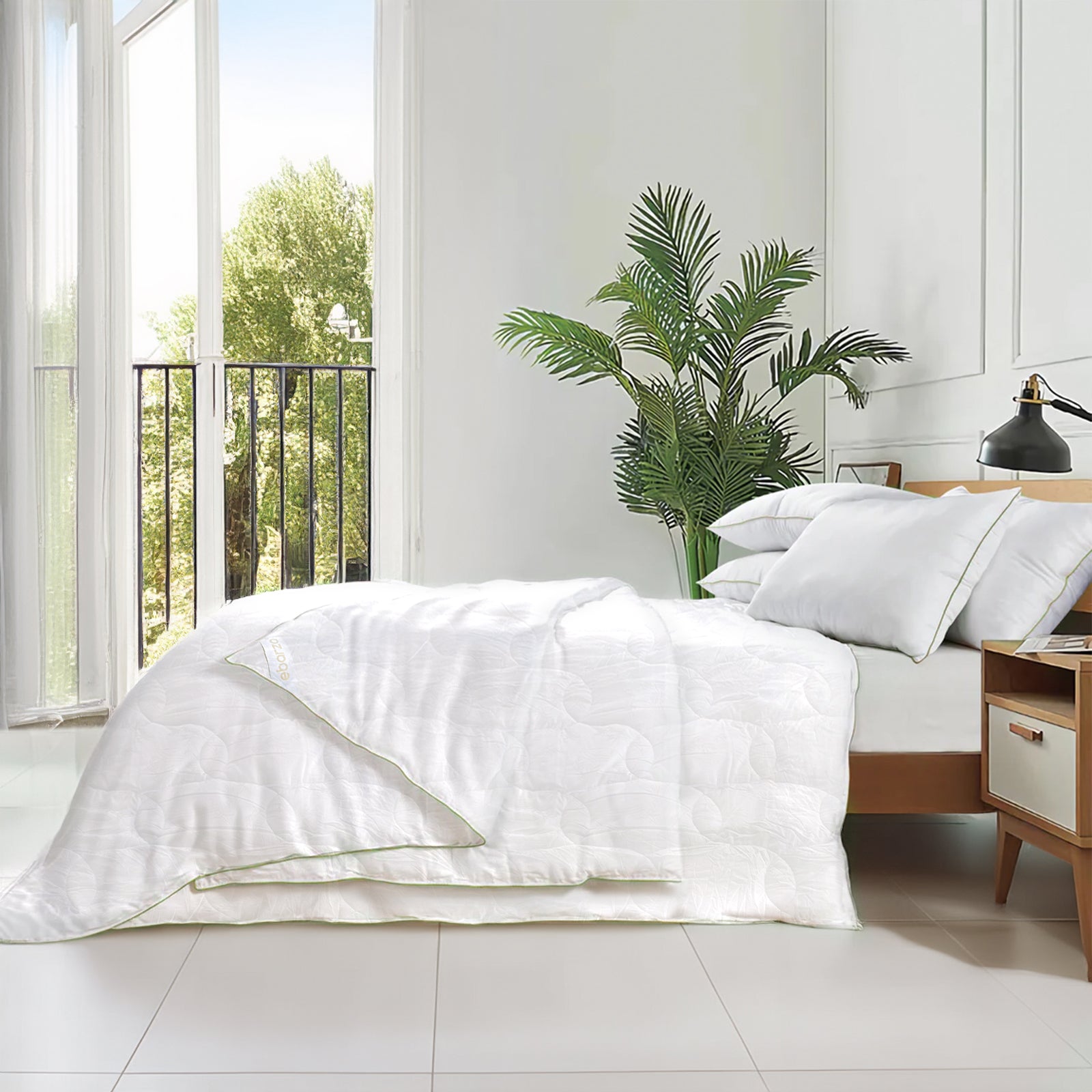 Bamboo Quilt 160X220 Cm 020505050 - Bedding - ebarza Furniture UAE | Shop Modern Furniture in Abu Dhabi & Dubai - مفروشات ايبازرا في الامارات | تسوق اثاث عصري وديكورات مميزة في دبي وابوظبي