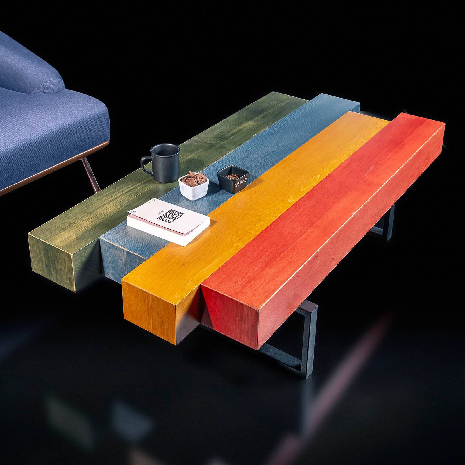 Barcode Center Table Multi - Coffee Tables - ebarza Furniture UAE | Shop Modern Furniture in Abu Dhabi & Dubai - مفروشات ايبازرا في الامارات | تسوق اثاث عصري وديكورات مميزة في دبي وابوظبي