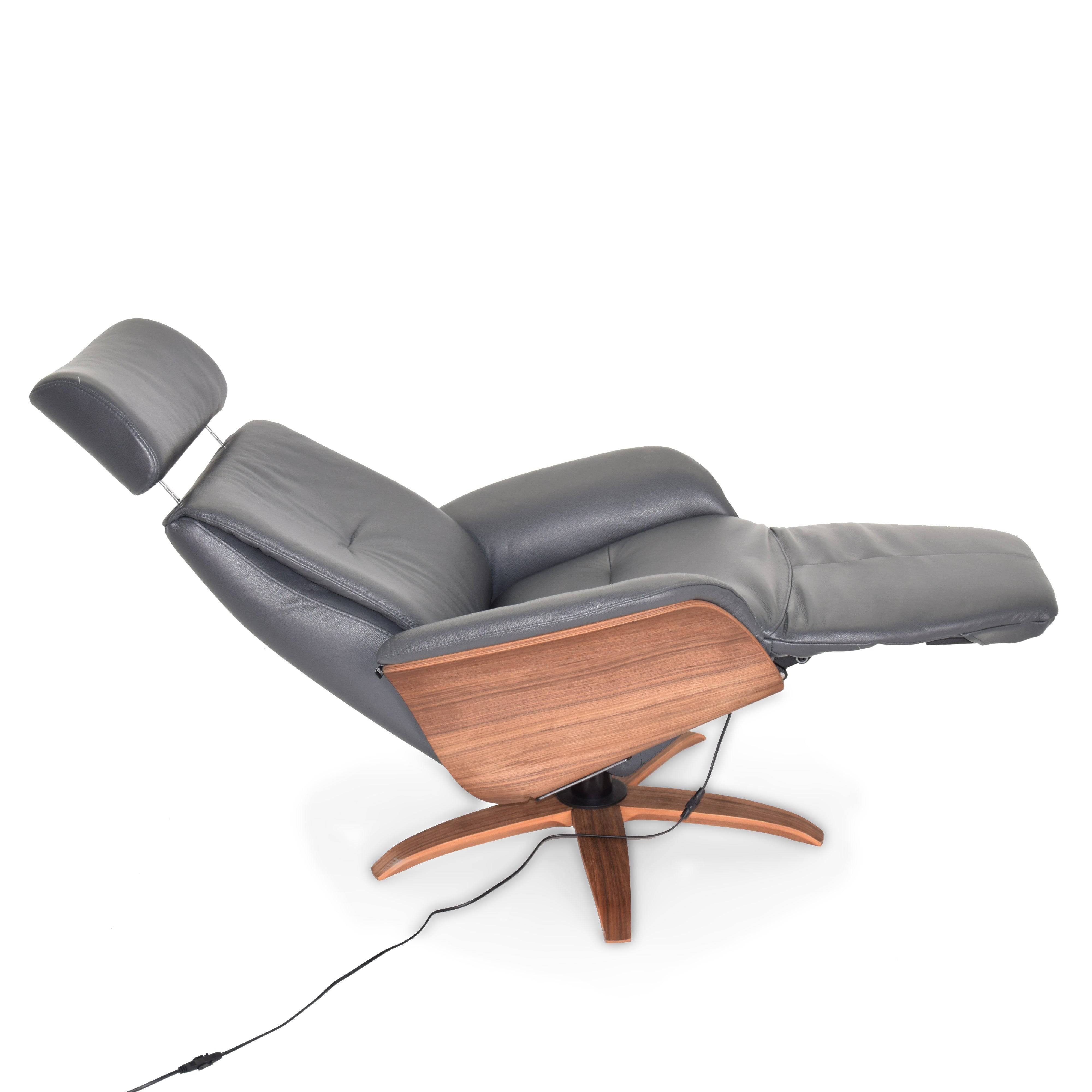 Benz Relaxing Swivel And Electric Grey Recliner Lounge Chair Hkp-7608Mfel-313 - Lounge Chairs - ebarza Furniture UAE | Shop Modern Furniture in Abu Dhabi & Dubai - مفروشات ايبازرا في الامارات | تسوق اثاث عصري وديكورات مميزة في دبي وابوظبي
