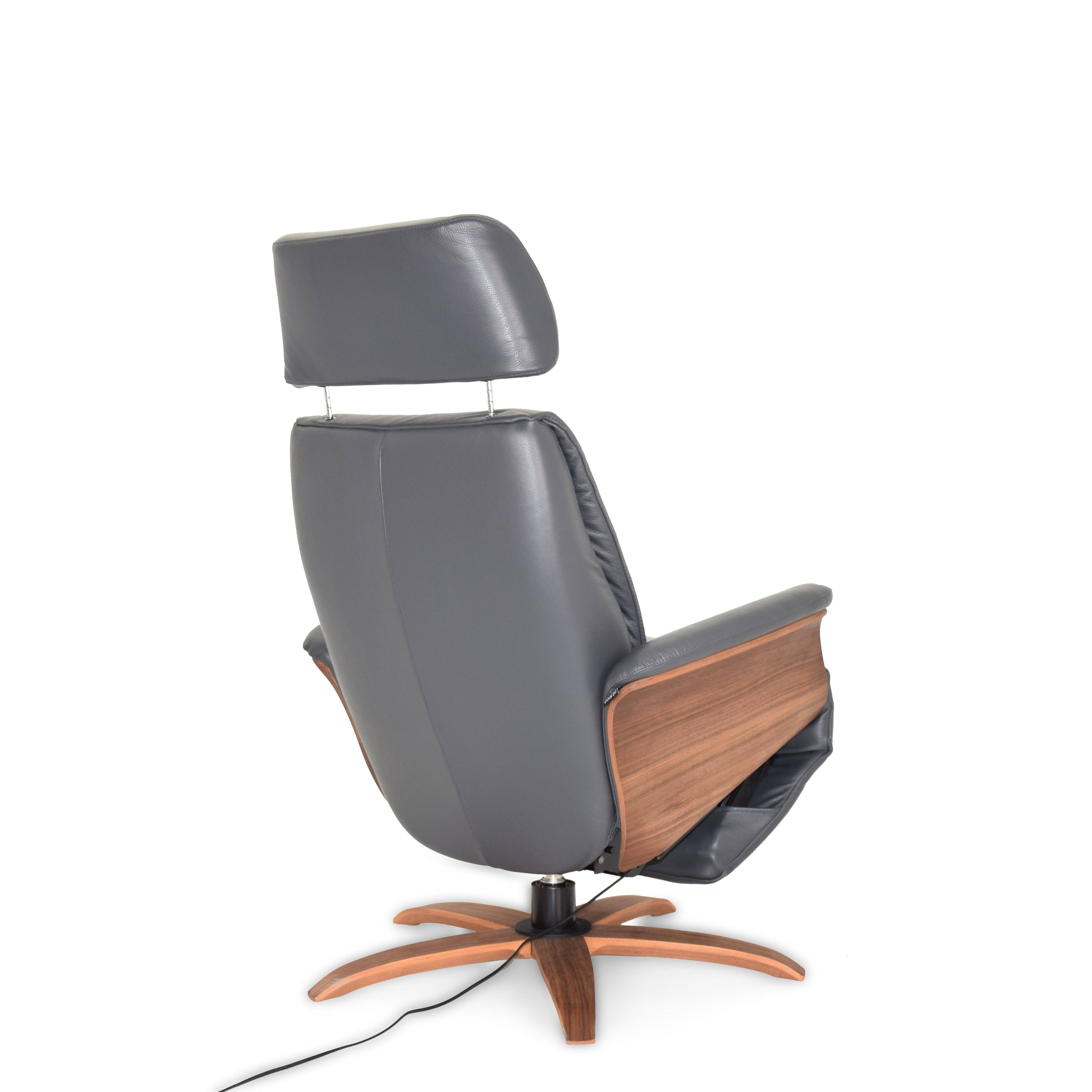 Benz Relaxing Swivel And Electric Grey Recliner Lounge Chair Hkp-7608Mfel-313 - Lounge Chairs - ebarza Furniture UAE | Shop Modern Furniture in Abu Dhabi & Dubai - مفروشات ايبازرا في الامارات | تسوق اثاث عصري وديكورات مميزة في دبي وابوظبي