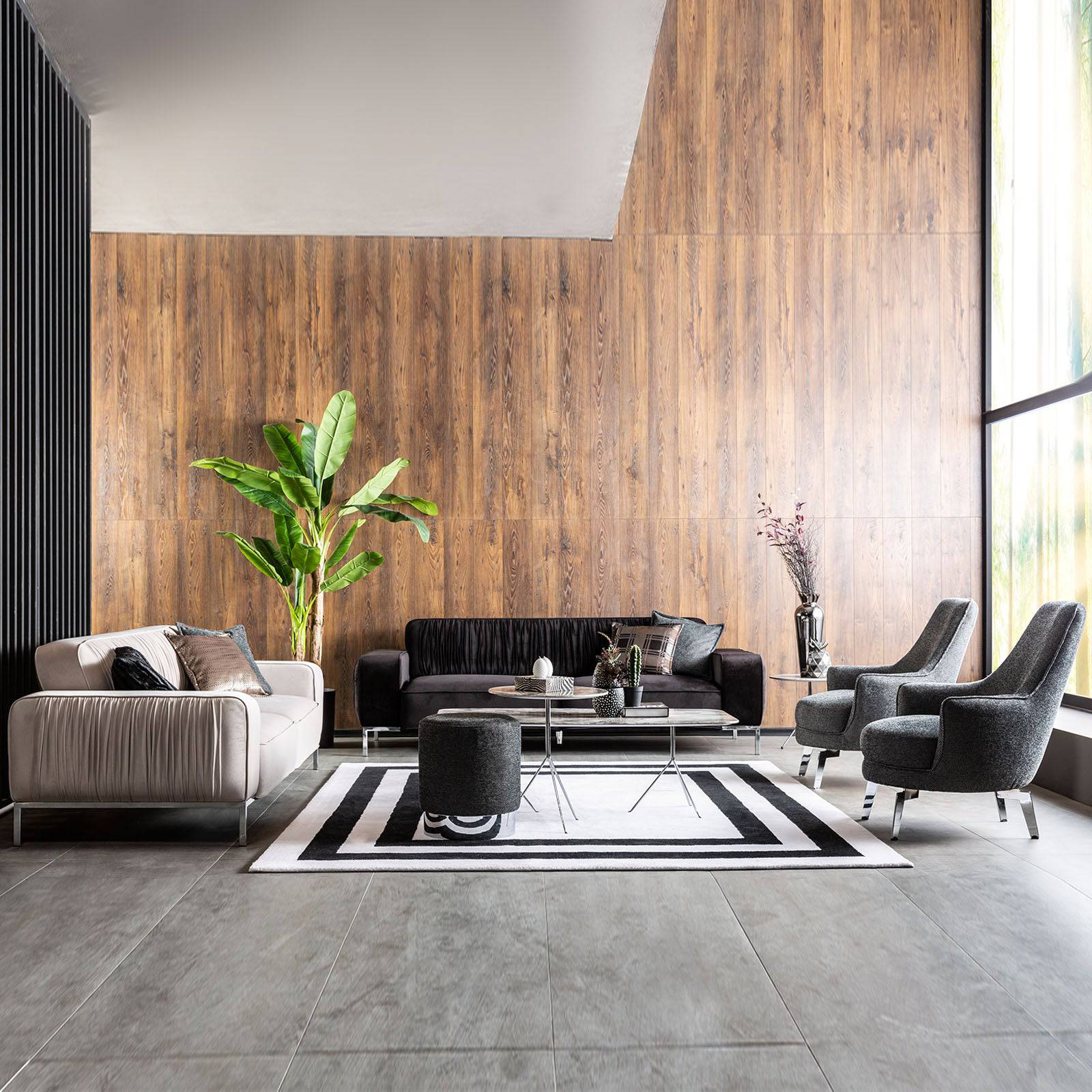 Beretta Black Sofa Black001 - Sofas - ebarza Furniture UAE | Shop Modern Furniture in Abu Dhabi & Dubai - مفروشات ايبازرا في الامارات | تسوق اثاث عصري وديكورات مميزة في دبي وابوظبي