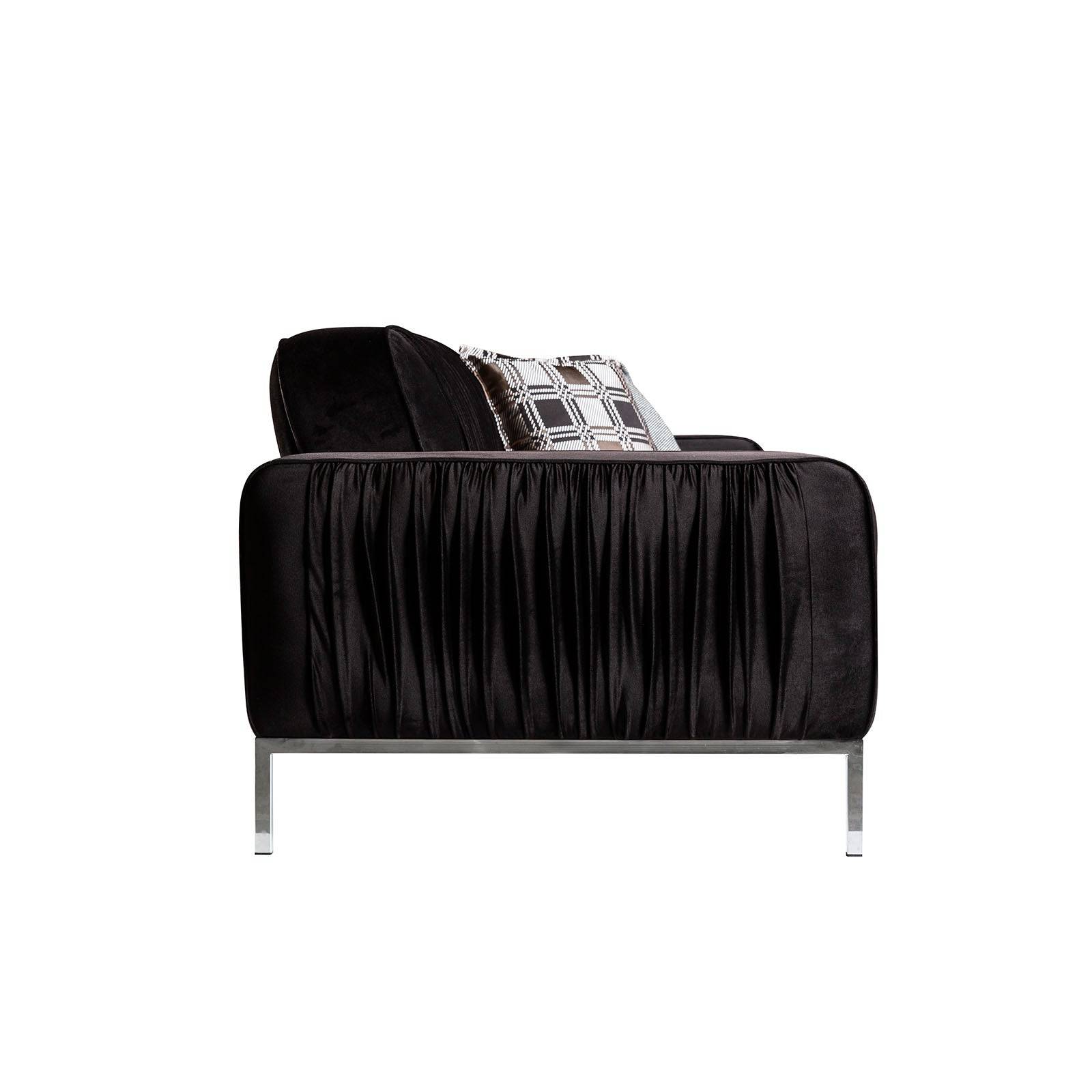Beretta Black Sofa Black001 - Sofas - ebarza Furniture UAE | Shop Modern Furniture in Abu Dhabi & Dubai - مفروشات ايبازرا في الامارات | تسوق اثاث عصري وديكورات مميزة في دبي وابوظبي