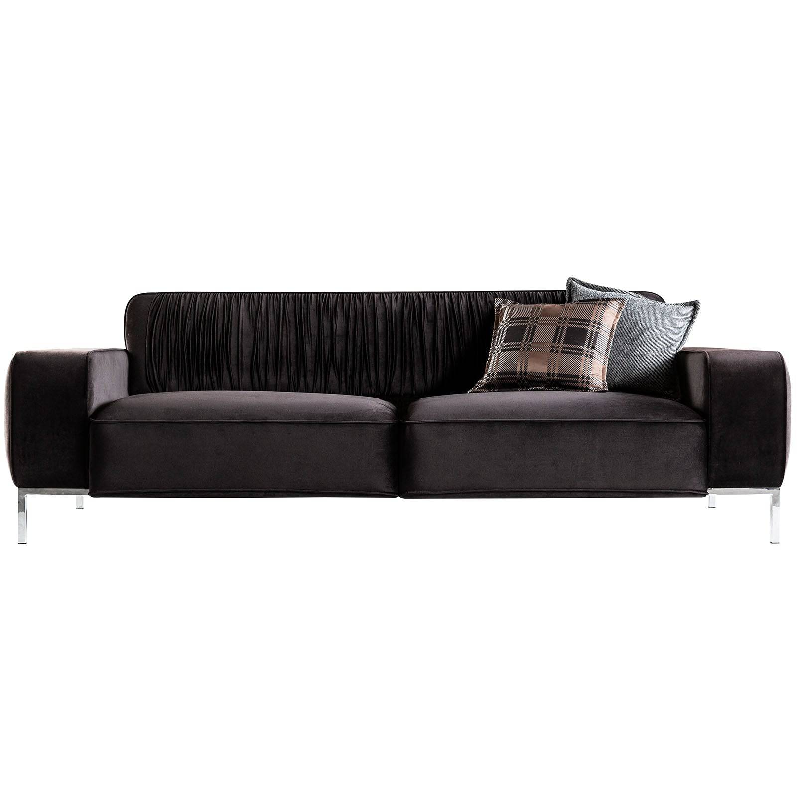 Beretta Black Sofa Black001 - Sofas - ebarza Furniture UAE | Shop Modern Furniture in Abu Dhabi & Dubai - مفروشات ايبازرا في الامارات | تسوق اثاث عصري وديكورات مميزة في دبي وابوظبي
