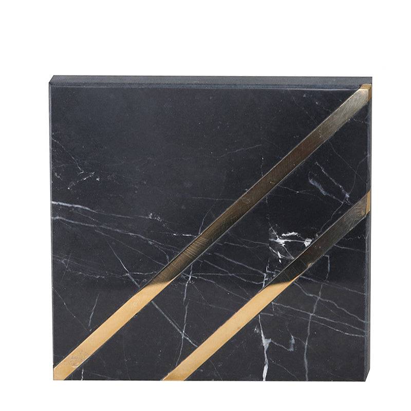 Black Marble Coaster Hexagon Fb-T1923B - Coasters - ebarza Furniture UAE | Shop Modern Furniture in Abu Dhabi & Dubai - مفروشات ايبازرا في الامارات | تسوق اثاث عصري وديكورات مميزة في دبي وابوظبي