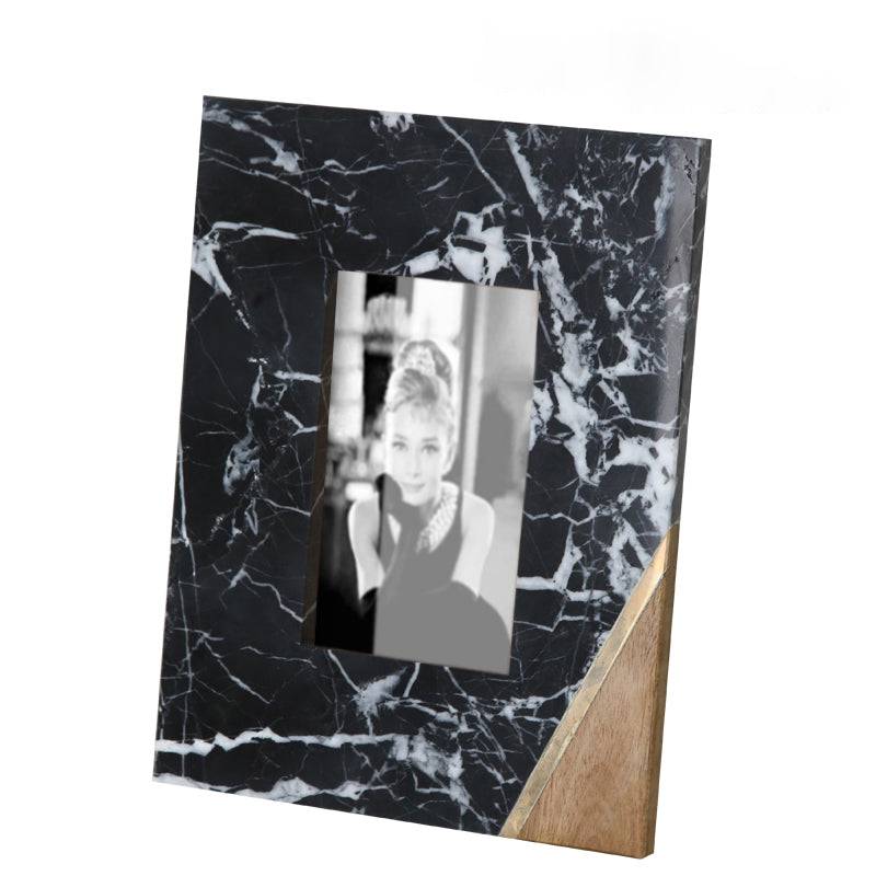 Black Natural Marble Photo Frame Fb-T1919B - Photo Frames - ebarza Furniture UAE | Shop Modern Furniture in Abu Dhabi & Dubai - مفروشات ايبازرا في الامارات | تسوق اثاث عصري وديكورات مميزة في دبي وابوظبي