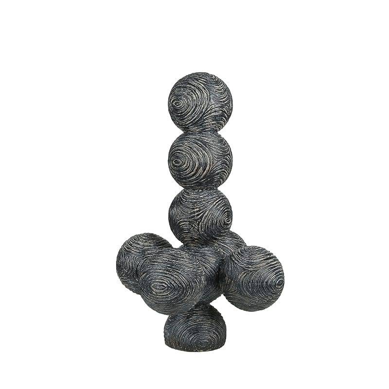 Black Resin Abstract Sculpture Fc-Sz2188A - Home Decor Figurines - ebarza Furniture UAE | Shop Modern Furniture in Abu Dhabi & Dubai - مفروشات ايبازرا في الامارات | تسوق اثاث عصري وديكورات مميزة في دبي وابوظبي