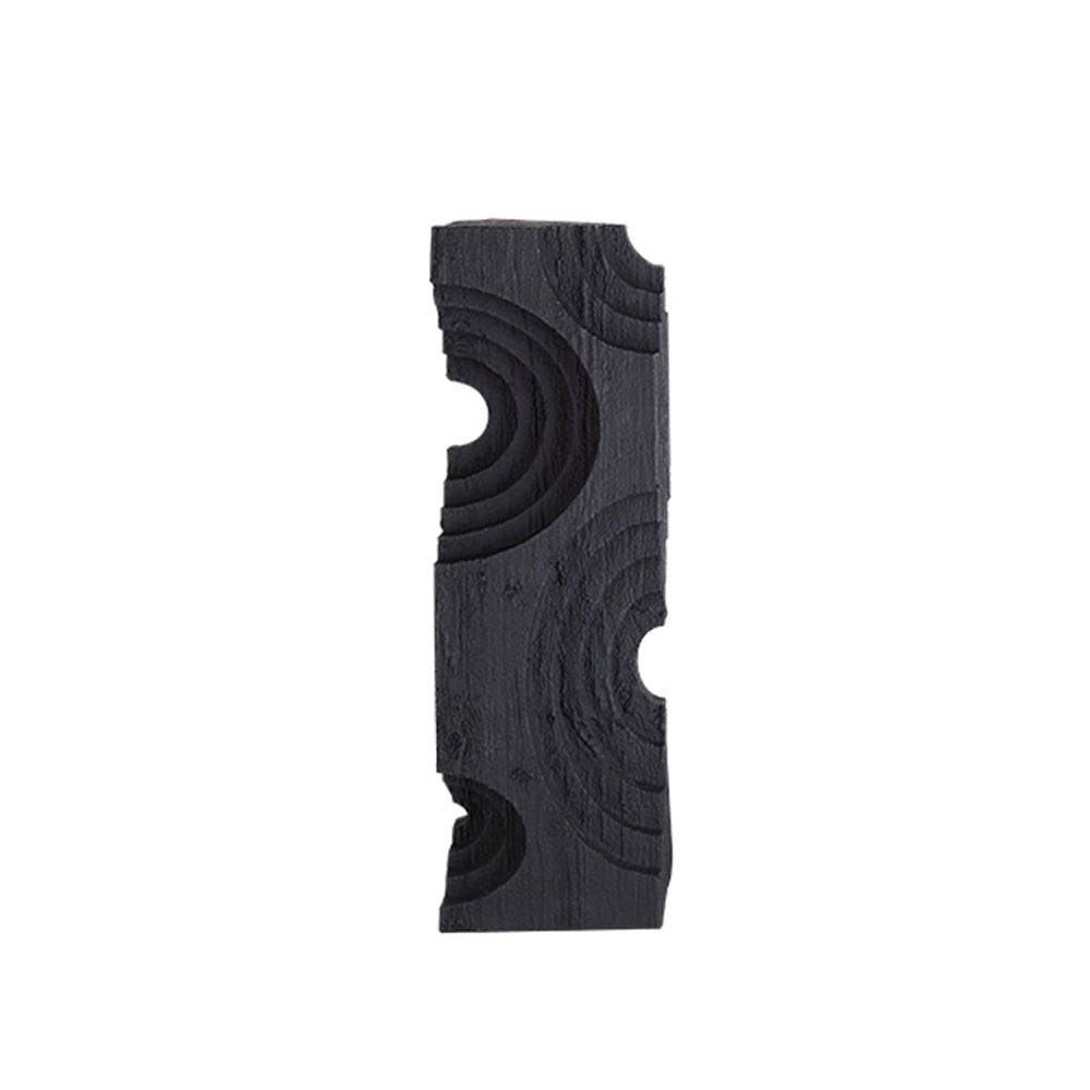 Black Resin Abstract Sculpture - Medium Fc-Sz2103B - Home Decor Figurines - ebarza Furniture UAE | Shop Modern Furniture in Abu Dhabi & Dubai - مفروشات ايبازرا في الامارات | تسوق اثاث عصري وديكورات مميزة في دبي وابوظبي