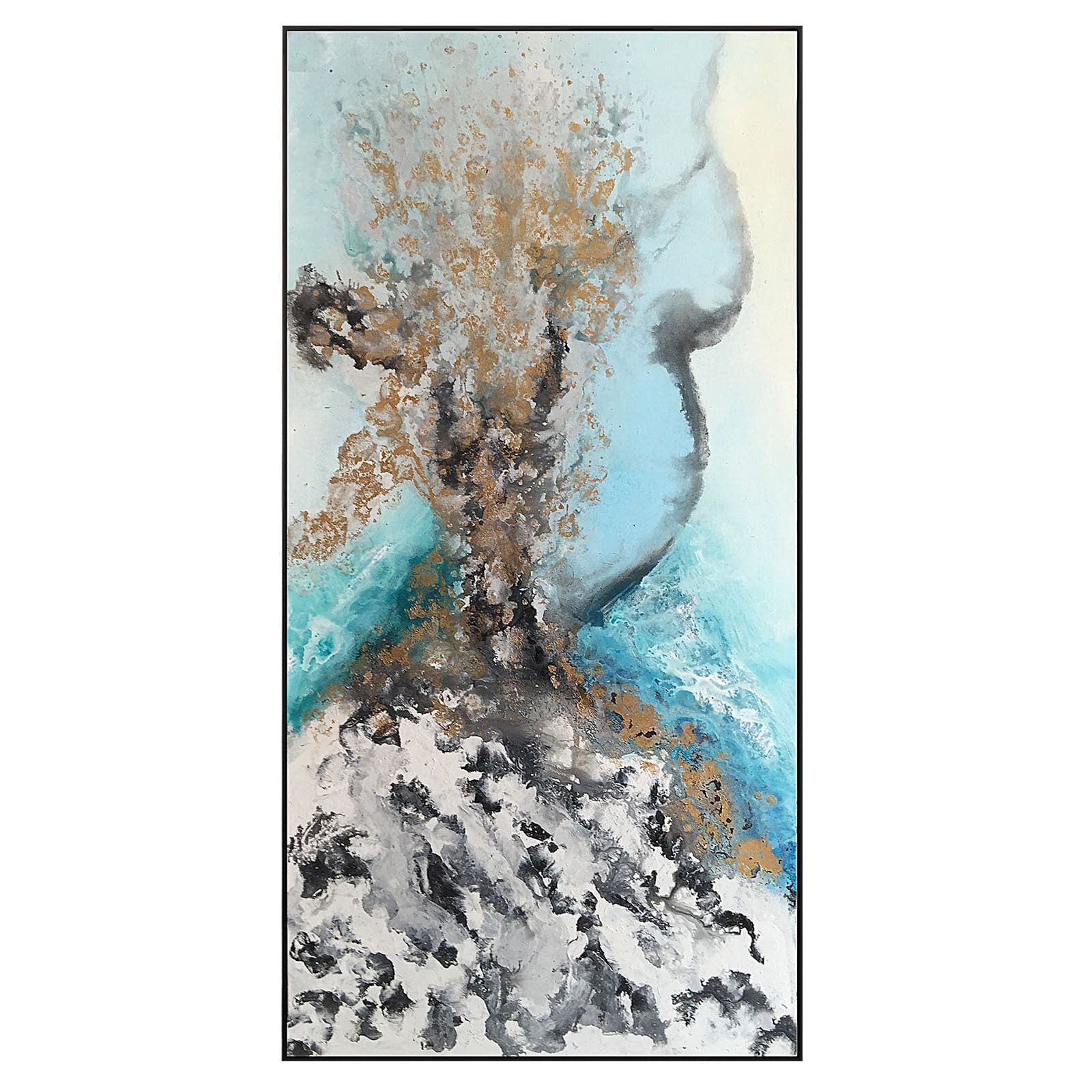 Blast Hand Painted Art Painting With Frame 160X80 Cm Sa23 - Paintings - ebarza Furniture UAE | Shop Modern Furniture in Abu Dhabi & Dubai - مفروشات ايبازرا في الامارات | تسوق اثاث عصري وديكورات مميزة في دبي وابوظبي