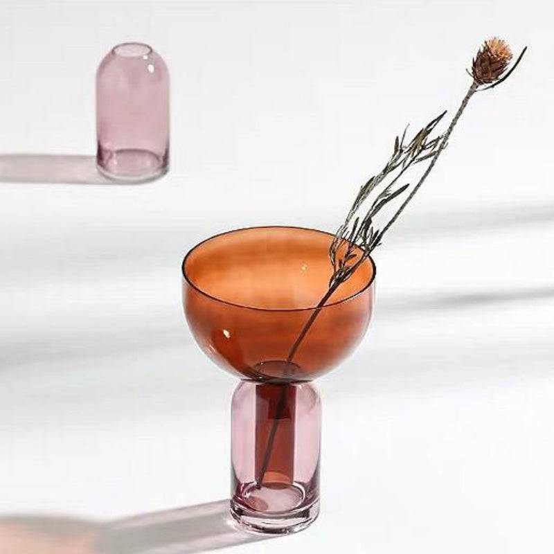 Blue Funnel Vase Fb-Zs2029B - Vases - ebarza Furniture UAE | Shop Modern Furniture in Abu Dhabi & Dubai - مفروشات ايبازرا في الامارات | تسوق اثاث عصري وديكورات مميزة في دبي وابوظبي