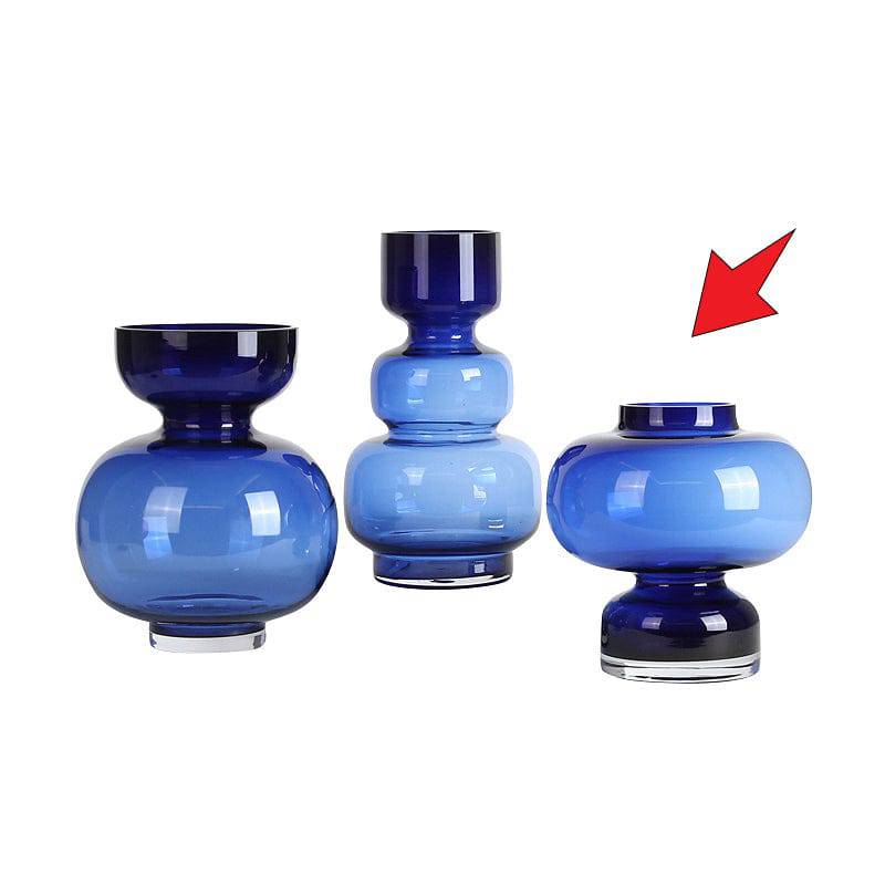 Blue Globe Vase-C Fb-Zs2025C - Vases - ebarza Furniture UAE | Shop Modern Furniture in Abu Dhabi & Dubai - مفروشات ايبازرا في الامارات | تسوق اثاث عصري وديكورات مميزة في دبي وابوظبي