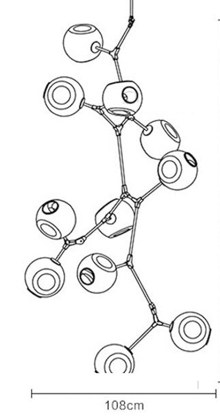 Branch 10 Bubble Chandelier Cy-Dd-275-10Bl - Pendant Lamps - ebarza Furniture UAE | Shop Modern Furniture in Abu Dhabi & Dubai - مفروشات ايبازرا في الامارات | تسوق اثاث عصري وديكورات مميزة في دبي وابوظبي