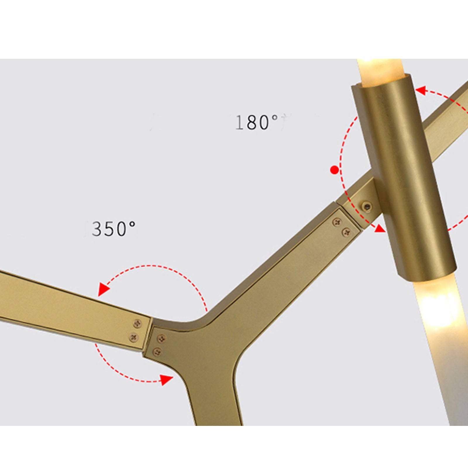 Branch 6 Heads Chandelier Cy-New-002-6-G - Pendant Lamps - ebarza Furniture UAE | Shop Modern Furniture in Abu Dhabi & Dubai - مفروشات ايبازرا في الامارات | تسوق اثاث عصري وديكورات مميزة في دبي وابوظبي