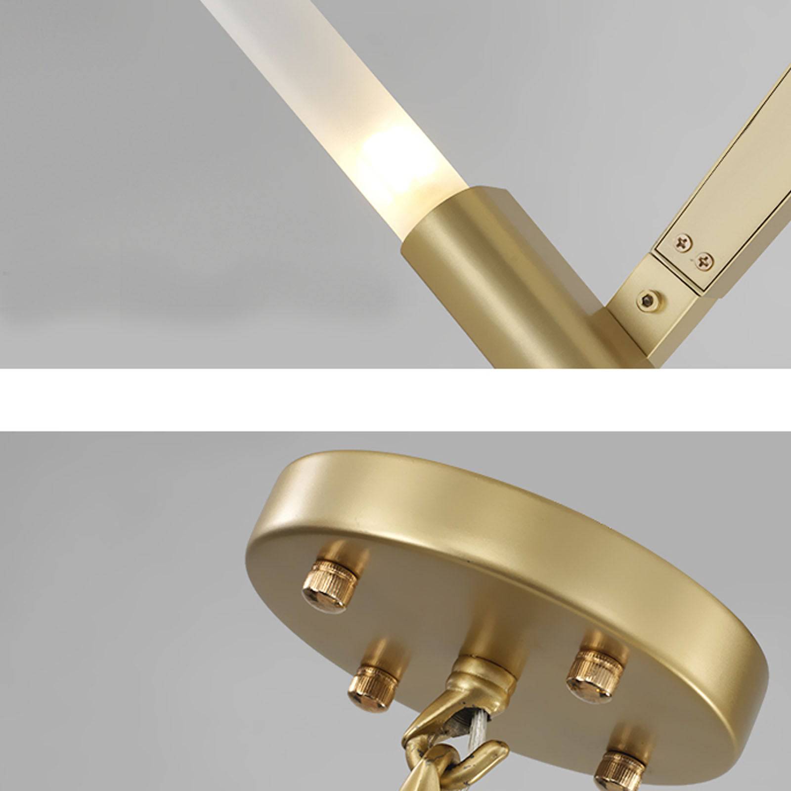 Branch 6 Heads Chandelier Cy-New-002-6-G - Pendant Lamps - ebarza Furniture UAE | Shop Modern Furniture in Abu Dhabi & Dubai - مفروشات ايبازرا في الامارات | تسوق اثاث عصري وديكورات مميزة في دبي وابوظبي