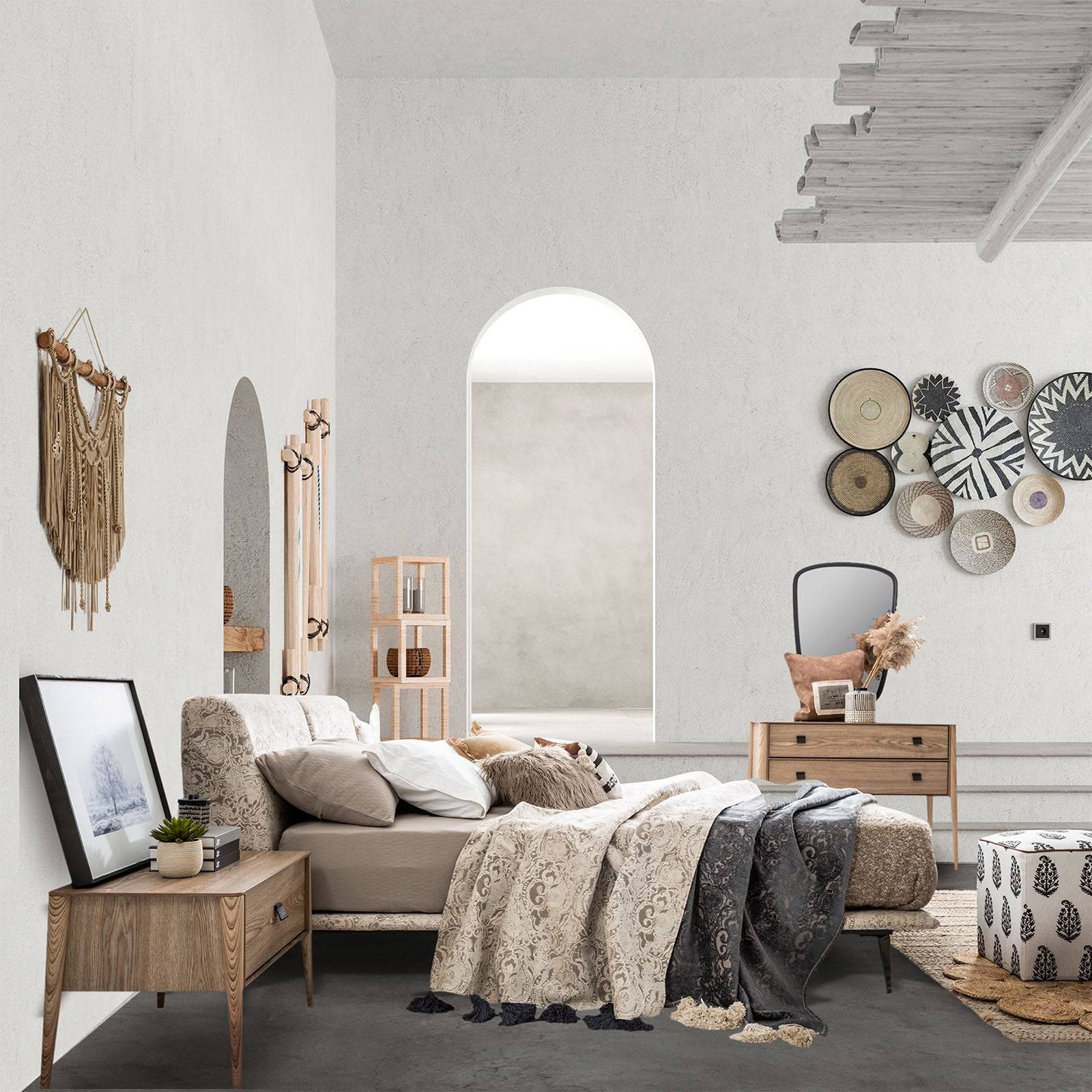 Bristol Bohemian King Bed Bis-Print-K - Bedsteads - ebarza Furniture UAE | Shop Modern Furniture in Abu Dhabi & Dubai - مفروشات ايبازرا في الامارات | تسوق اثاث عصري وديكورات مميزة في دبي وابوظبي