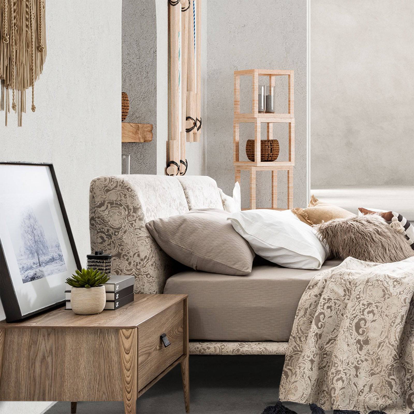 Bristol Bohemian King Bed Bis-Print-K - Bedsteads - ebarza Furniture UAE | Shop Modern Furniture in Abu Dhabi & Dubai - مفروشات ايبازرا في الامارات | تسوق اثاث عصري وديكورات مميزة في دبي وابوظبي