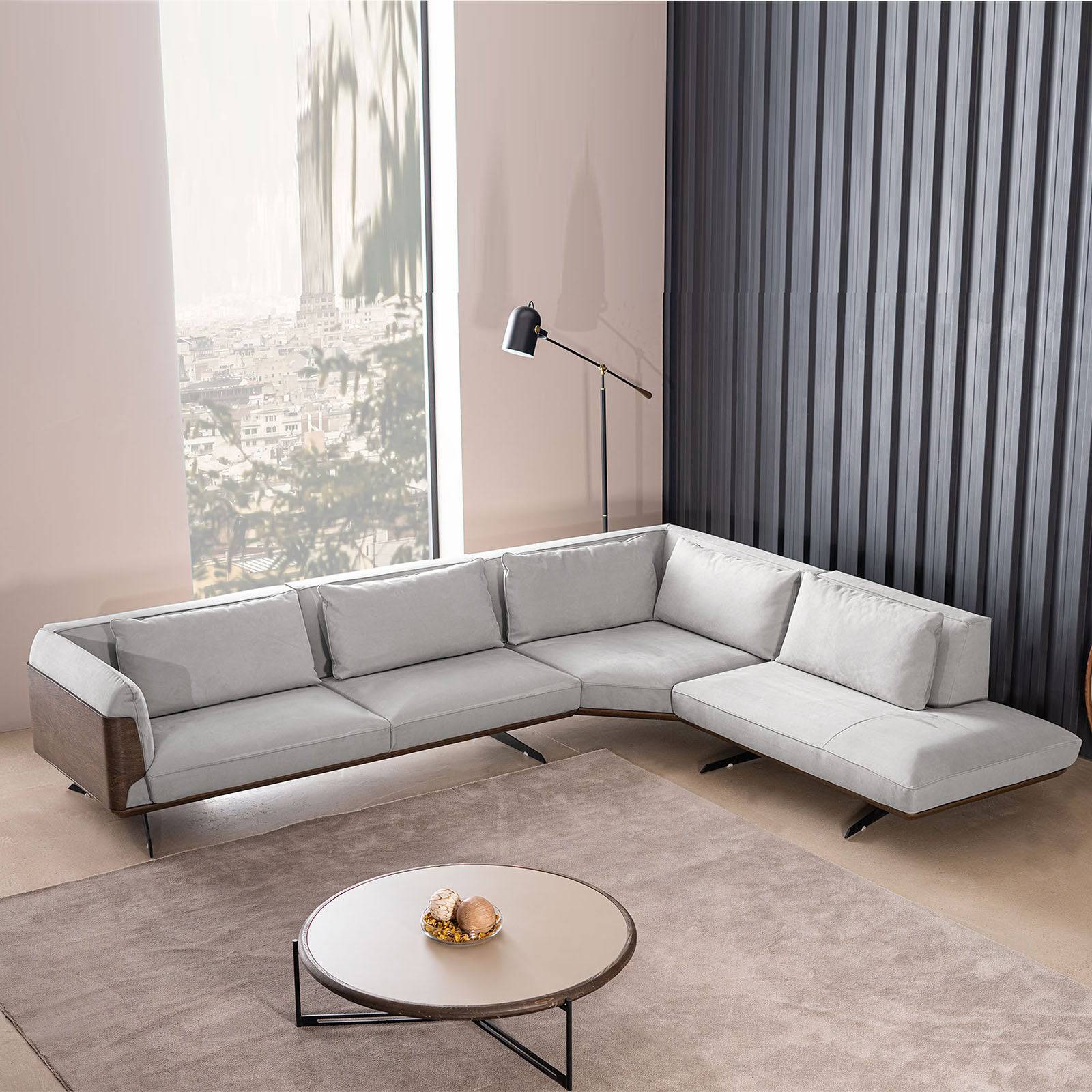 Brooklyn / GAMMA Corner Sofa Brcorner001 - Sofas - ebarza Furniture UAE | Shop Modern Furniture in Abu Dhabi & Dubai - مفروشات ايبازرا في الامارات | تسوق اثاث عصري وديكورات مميزة في دبي وابوظبي