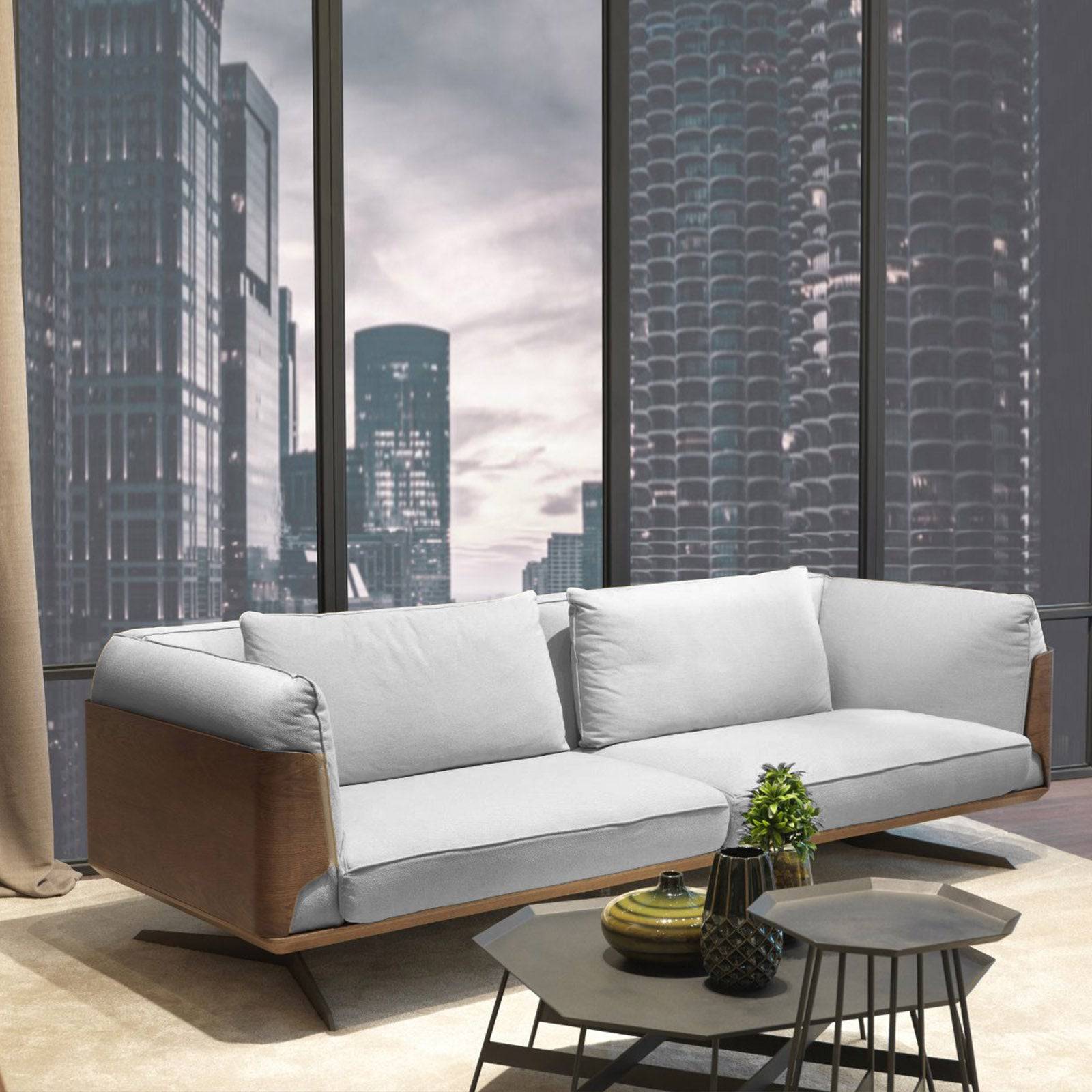 Brooklyn / GAMMA Fabric Sofa Bro016Ow-Gr - Sofas - ebarza Furniture UAE | Shop Modern Furniture in Abu Dhabi & Dubai - مفروشات ايبازرا في الامارات | تسوق اثاث عصري وديكورات مميزة في دبي وابوظبي