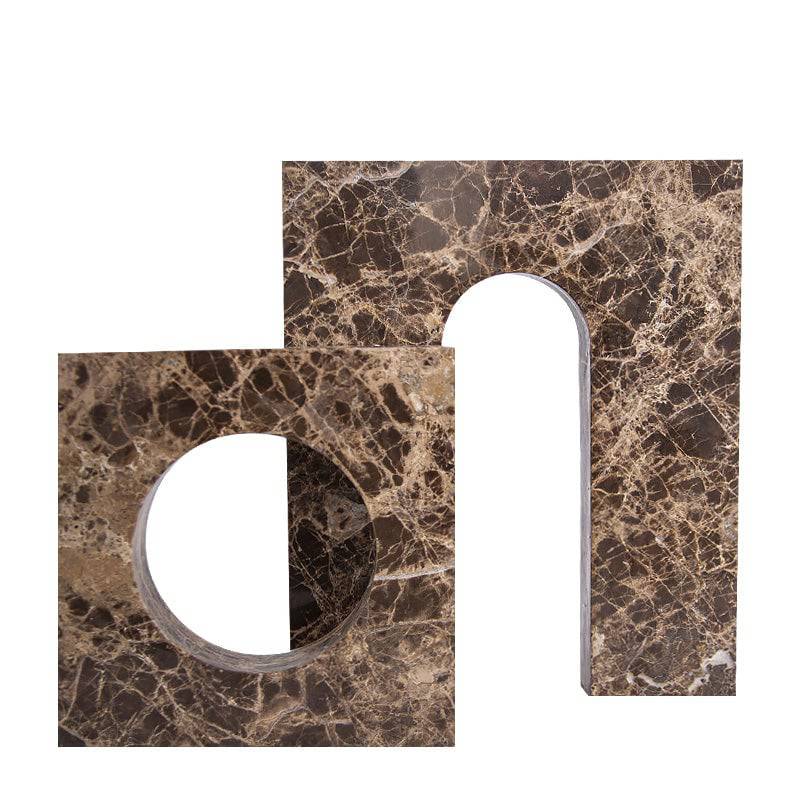 Brown Square & Round Shape Vase-B Fb-T2026B - Home Decor Figurines - ebarza Furniture UAE | Shop Modern Furniture in Abu Dhabi & Dubai - مفروشات ايبازرا في الامارات | تسوق اثاث عصري وديكورات مميزة في دبي وابوظبي