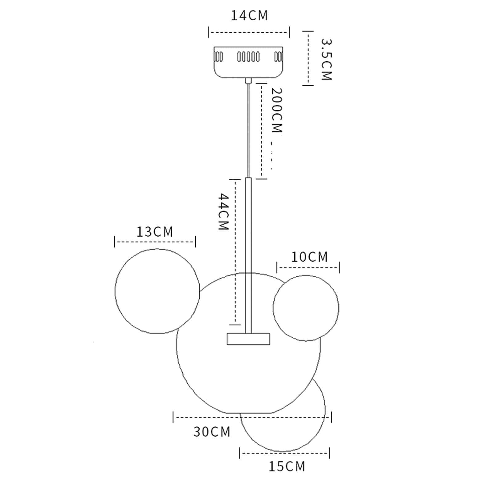 Bubble Chandelier Cy-New-003 - Pendant Lamps - ebarza Furniture UAE | Shop Modern Furniture in Abu Dhabi & Dubai - مفروشات ايبازرا في الامارات | تسوق اثاث عصري وديكورات مميزة في دبي وابوظبي