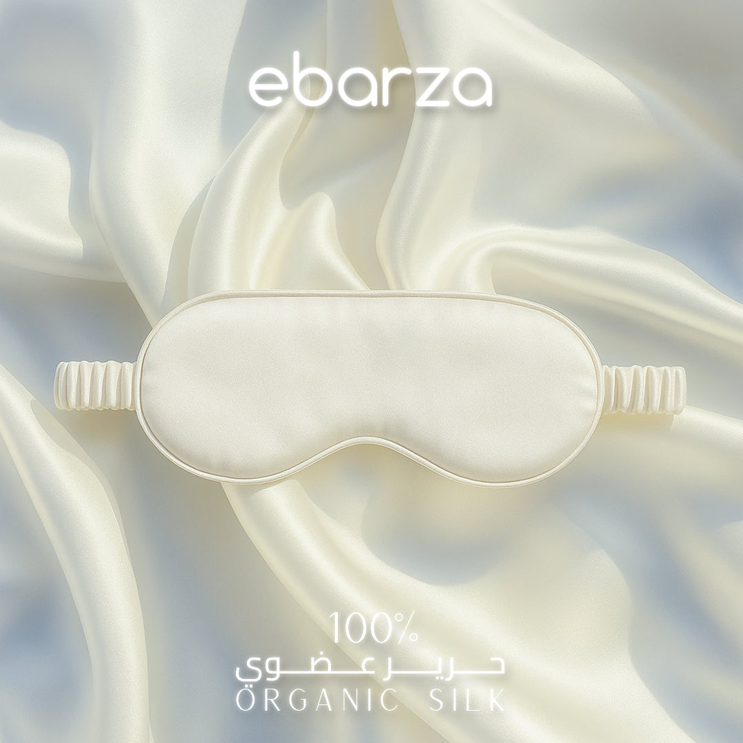 9x21 Ivory Eye Mask Shell - 16mm Silk - Bedding - ebarza Furniture UAE | Shop Modern Furniture in Abu Dhabi & Dubai - مفروشات ايبازرا في الامارات | تسوق اثاث عصري وديكورات مميزة في دبي وابوظبي