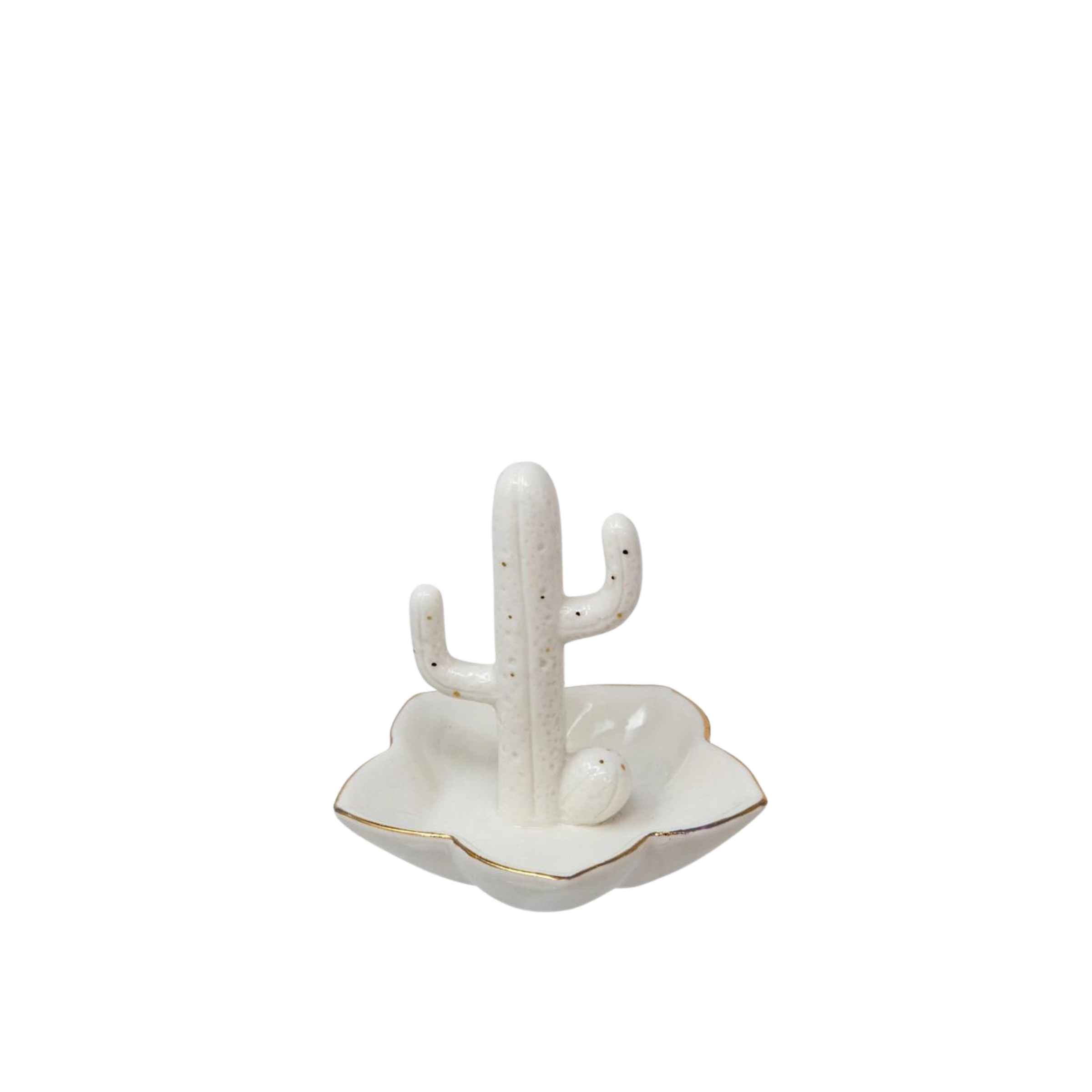 Cactus Flower Ring Holder - Porcelain 12391-05 - Home Decor Figurines - ebarza Furniture UAE | Shop Modern Furniture in Abu Dhabi & Dubai - مفروشات ايبازرا في الامارات | تسوق اثاث عصري وديكورات مميزة في دبي وابوظبي