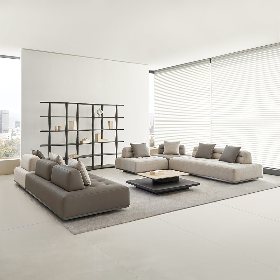 Carmilla Single Seater Module Without Arm - Leather - MSTV-S015-C1 - Sofas - ebarza Furniture UAE | Shop Modern Furniture in Abu Dhabi & Dubai - مفروشات ايبازرا في الامارات | تسوق اثاث عصري وديكورات مميزة في دبي وابوظبي