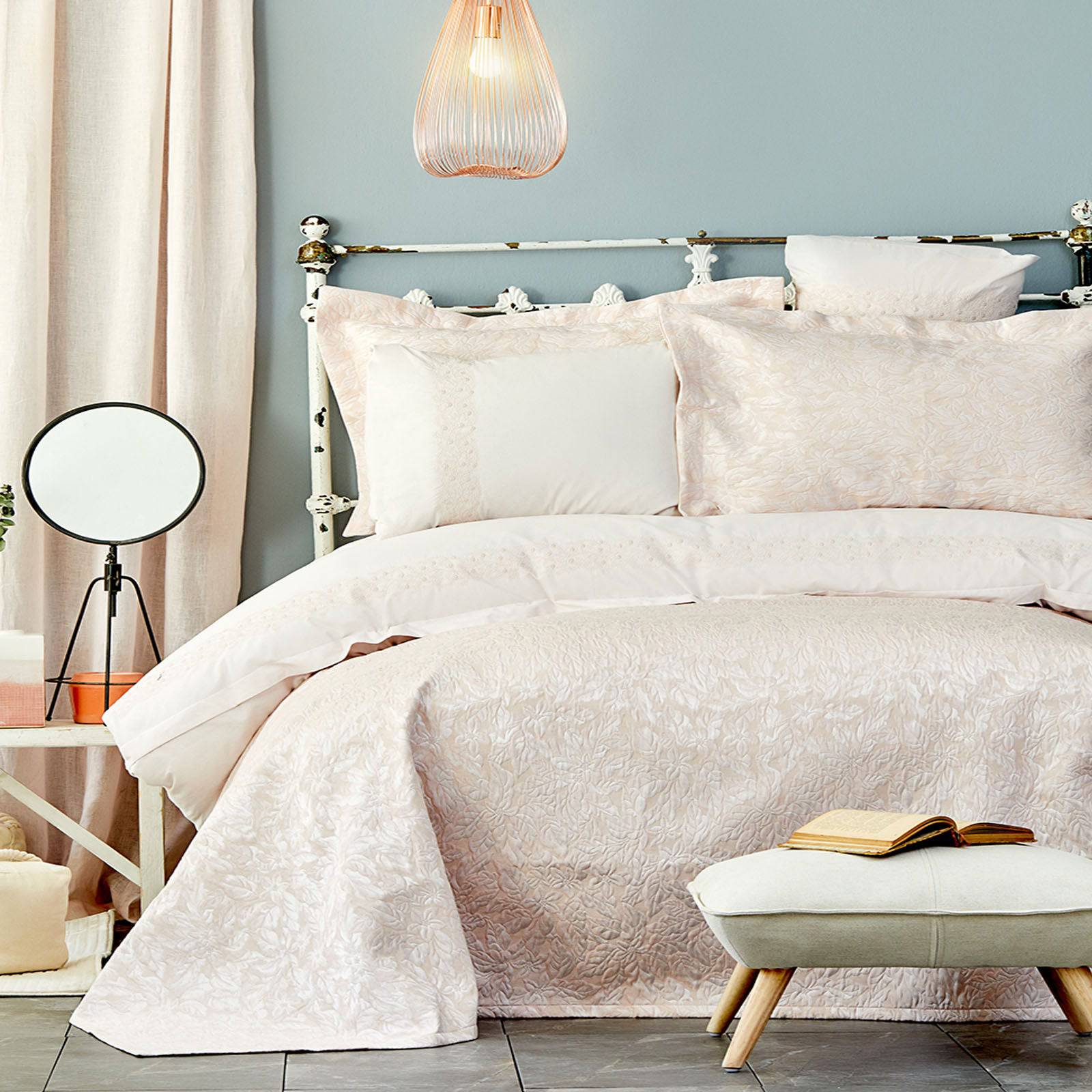 Carolina Pudra Set 200.14.01.0017 - Bedding - ebarza Furniture UAE | Shop Modern Furniture in Abu Dhabi & Dubai - مفروشات ايبازرا في الامارات | تسوق اثاث عصري وديكورات مميزة في دبي وابوظبي