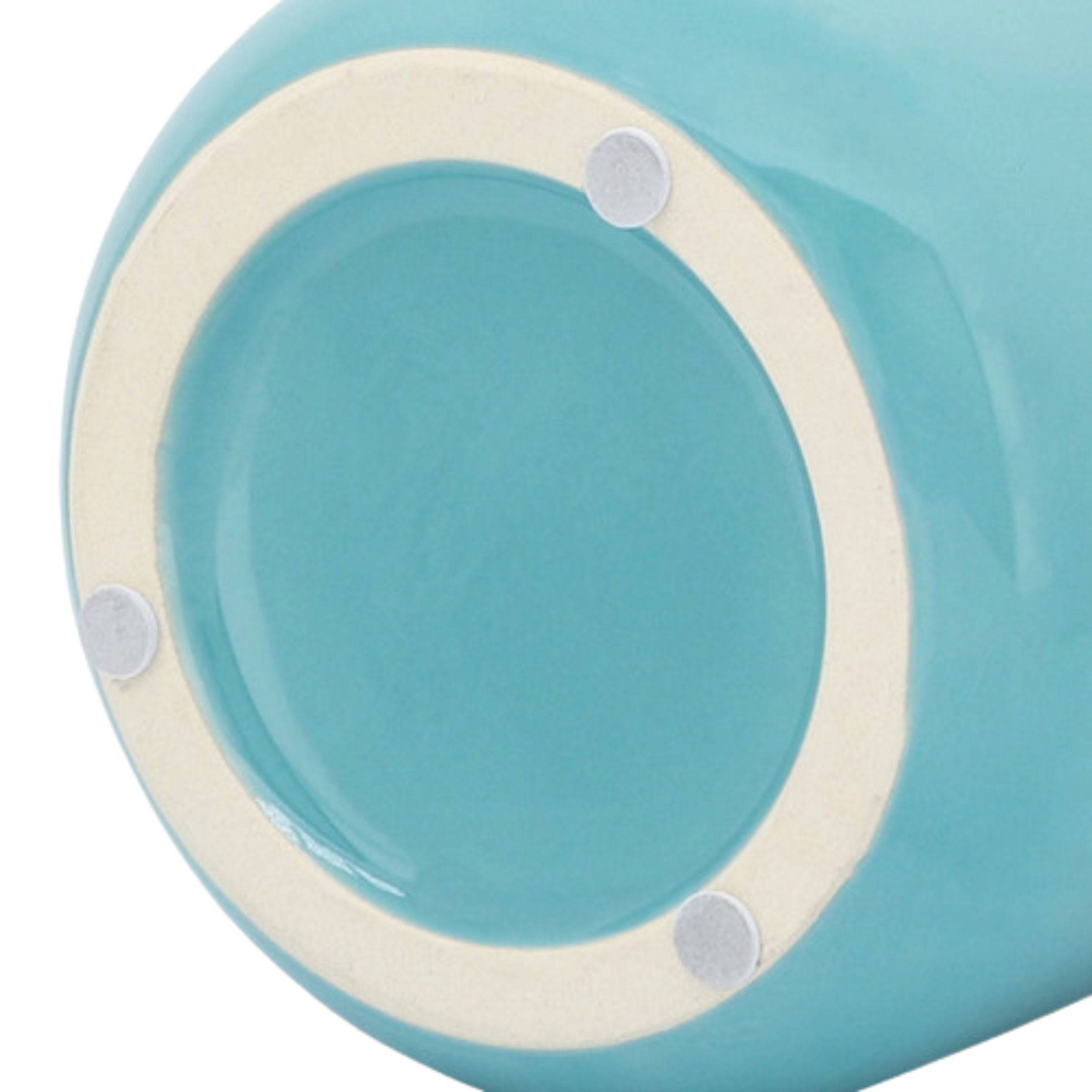 Ceramic Face Vase 12 Cm - Turquoise 15764-03 - Planter Boxes - ebarza Furniture UAE | Shop Modern Furniture in Abu Dhabi & Dubai - مفروشات ايبازرا في الامارات | تسوق اثاث عصري وديكورات مميزة في دبي وابوظبي