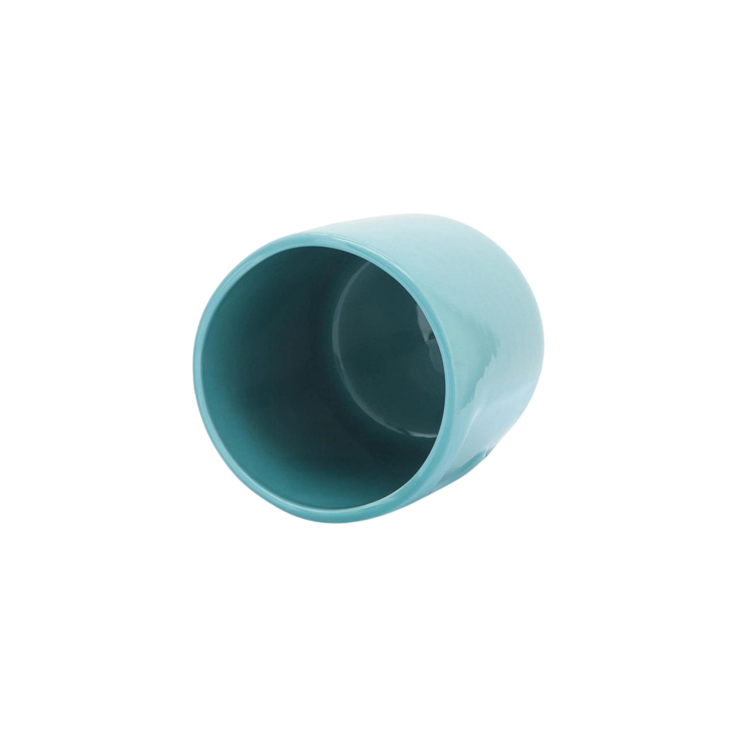 Ceramic Face Vase 15 Cm - Turquoise 15765-03 - Planter Boxes - ebarza Furniture UAE | Shop Modern Furniture in Abu Dhabi & Dubai - مفروشات ايبازرا في الامارات | تسوق اثاث عصري وديكورات مميزة في دبي وابوظبي