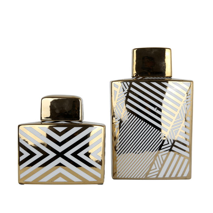 Ceramic Jar Fl-D336B - Vases - ebarza Furniture UAE | Shop Modern Furniture in Abu Dhabi & Dubai - مفروشات ايبازرا في الامارات | تسوق اثاث عصري وديكورات مميزة في دبي وابوظبي