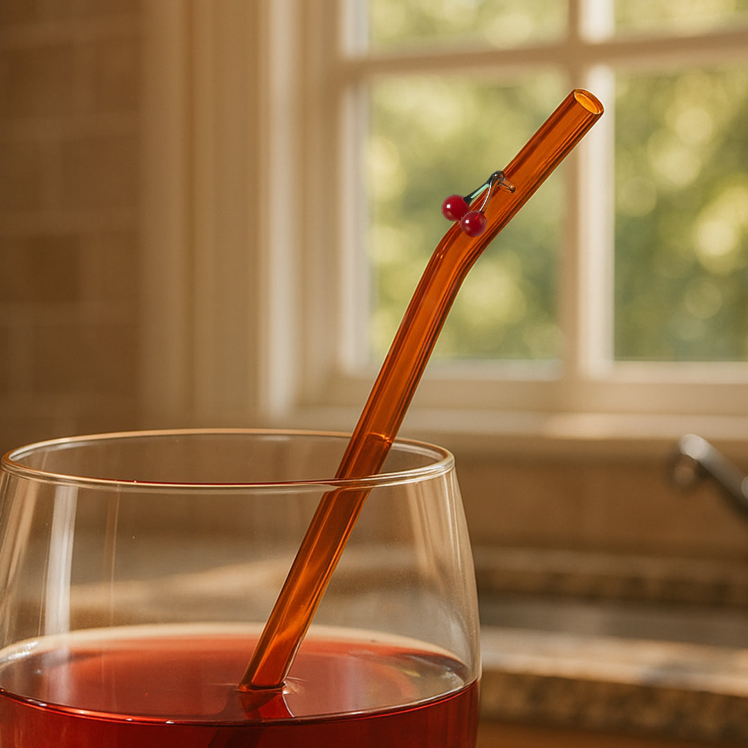 Cherry Straw - 24A001CHRRY - Drinkware - ebarza Furniture UAE | Shop Modern Furniture in Abu Dhabi & Dubai - مفروشات ايبازرا في الامارات | تسوق اثاث عصري وديكورات مميزة في دبي وابوظبي