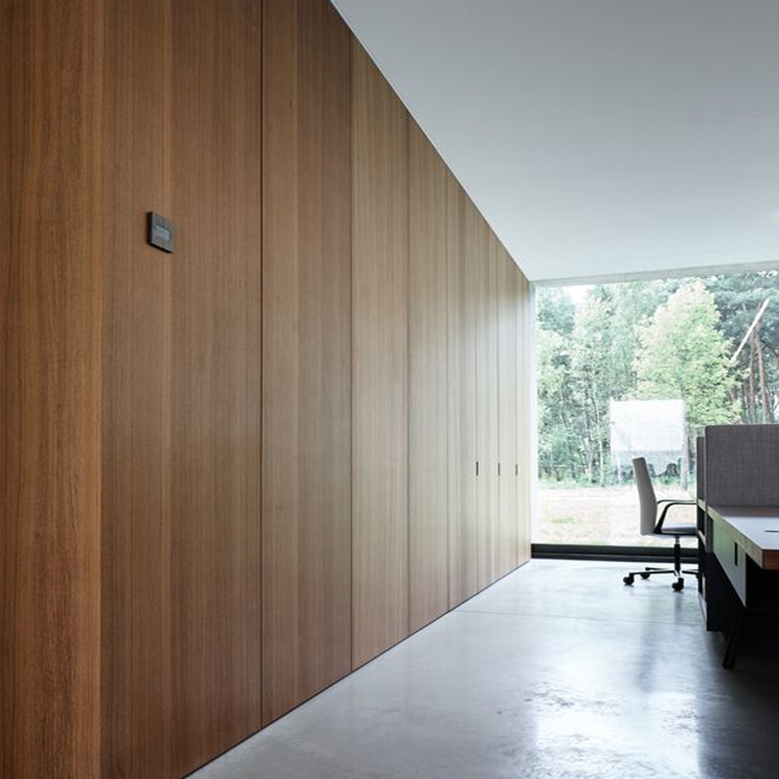 Sample of Slat Acoustic Flat Decoration Panel Natural Walnut-Sample - Wall panels samples - ebarza Furniture UAE | Shop Modern Furniture in Abu Dhabi & Dubai - مفروشات ايبازرا في الامارات | تسوق اثاث عصري وديكورات مميزة في دبي وابوظبي