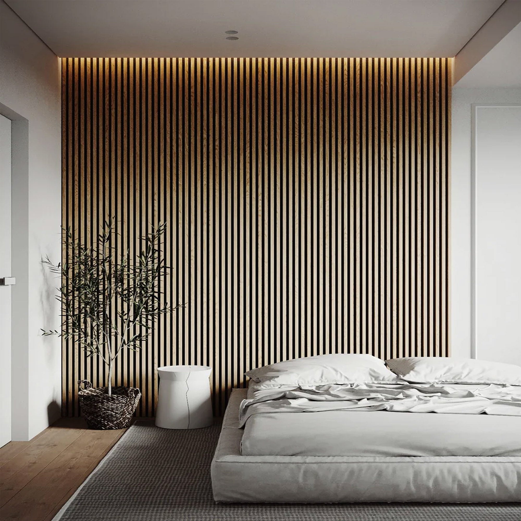 Sample of Slat acoustic panel fire retardant - White oak 001-Sample - Wall panels samples - ebarza Furniture UAE | Shop Modern Furniture in Abu Dhabi & Dubai - مفروشات ايبازرا في الامارات | تسوق اثاث عصري وديكورات مميزة في دبي وابوظبي