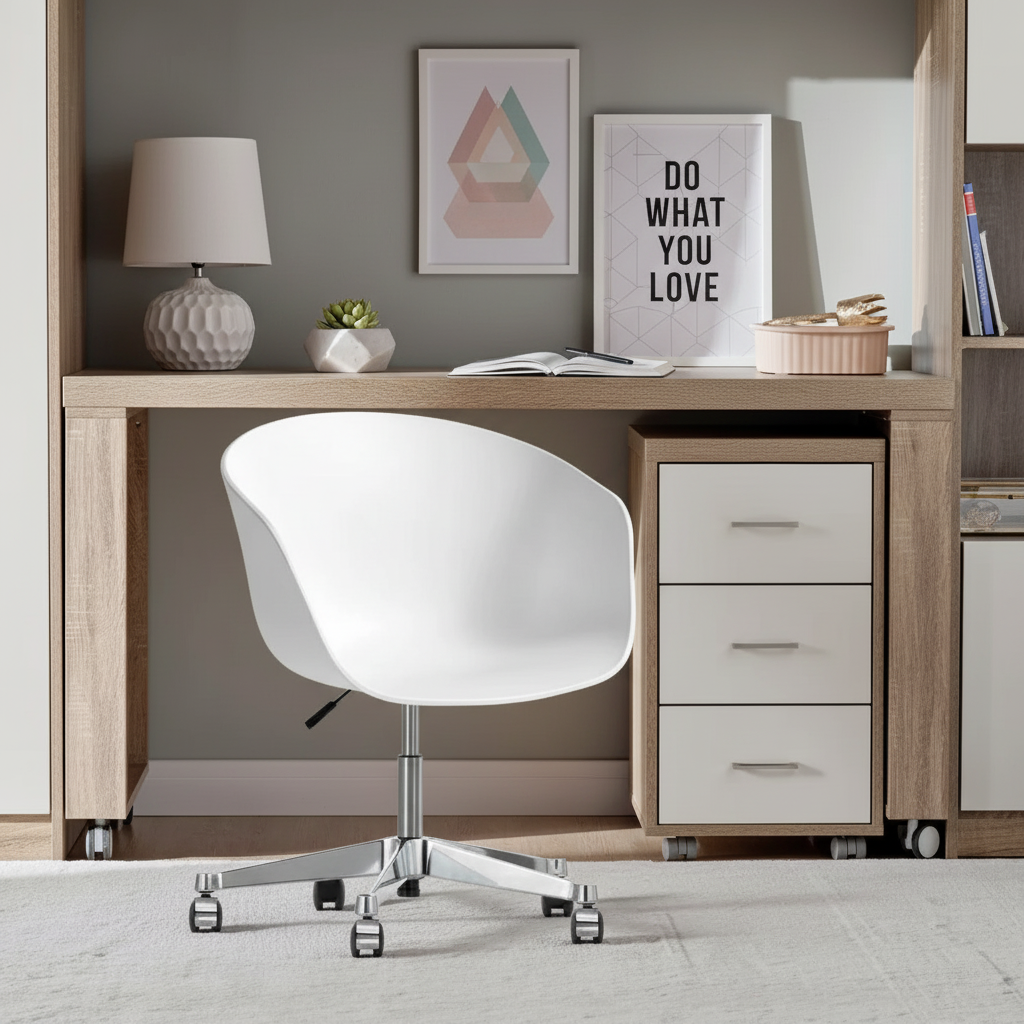 Classic Plastic & Aluminum Office Chair Of-Pc-125E Seat-W - Office Chairs - ebarza Furniture UAE | Shop Modern Furniture in Abu Dhabi & Dubai - مفروشات ايبازرا في الامارات | تسوق اثاث عصري وديكورات مميزة في دبي وابوظبي