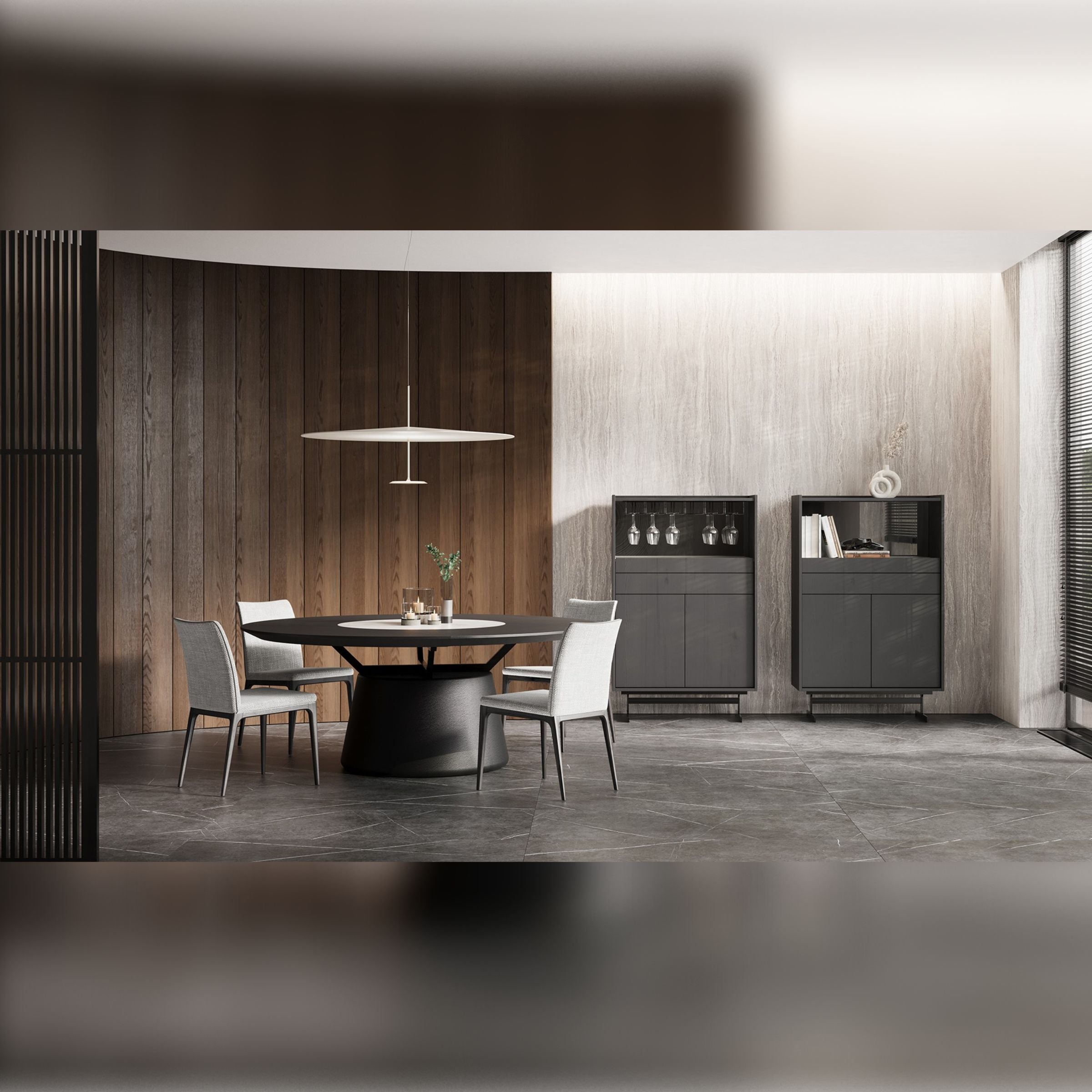 Collect Gray Bar Showcase YLCG-BSC - Cabinets - ebarza Furniture UAE | Shop Modern Furniture in Abu Dhabi & Dubai - مفروشات ايبازرا في الامارات | تسوق اثاث عصري وديكورات مميزة في دبي وابوظبي