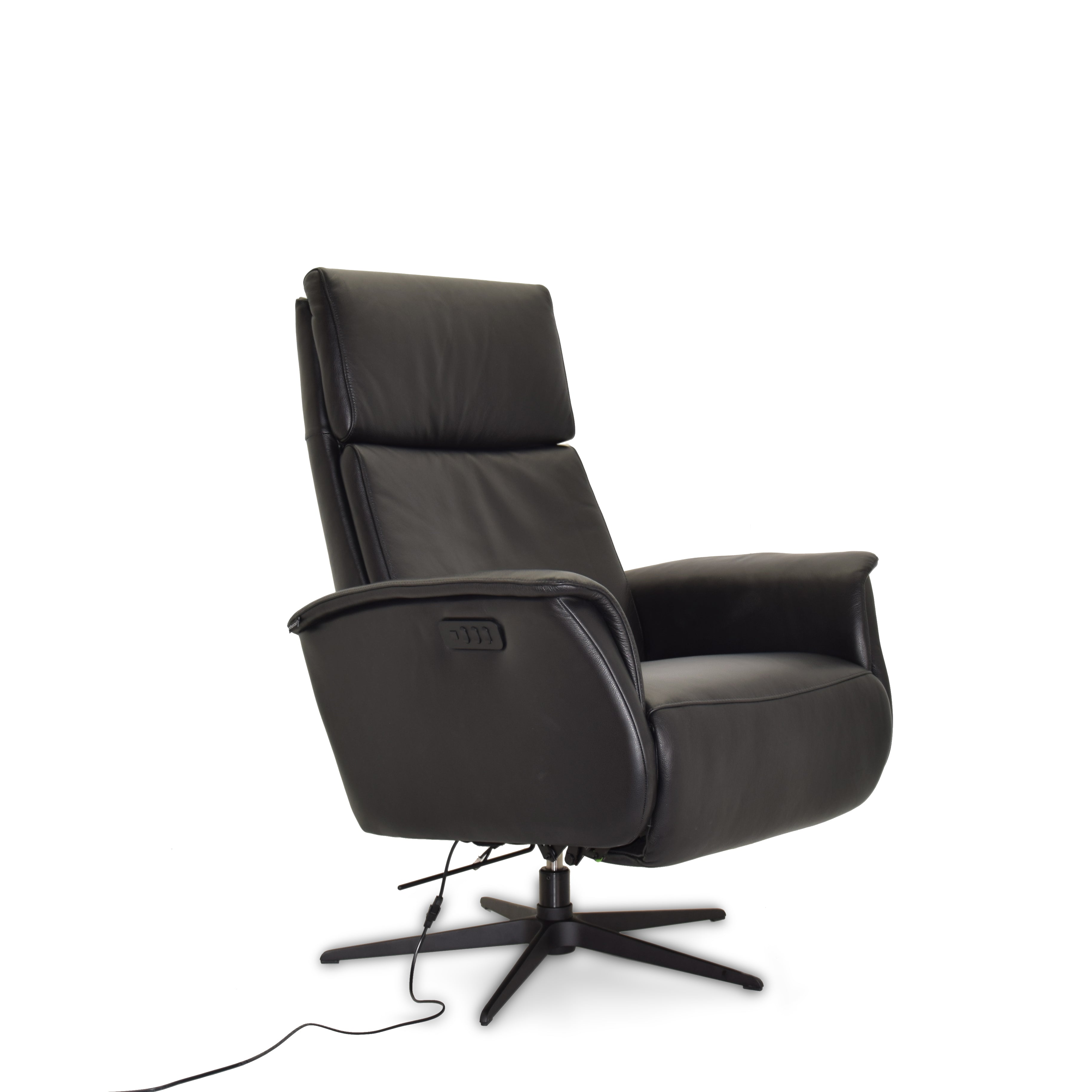 Corvette Relaxing Swivel And Electric Black Recliner Lounge Chair Hkp-8007Mf3El3Gl-Bl-374 - Lounge Chairs - ebarza Furniture UAE | Shop Modern Furniture in Abu Dhabi & Dubai - مفروشات ايبازرا في الامارات | تسوق اثاث عصري وديكورات مميزة في دبي وابوظبي