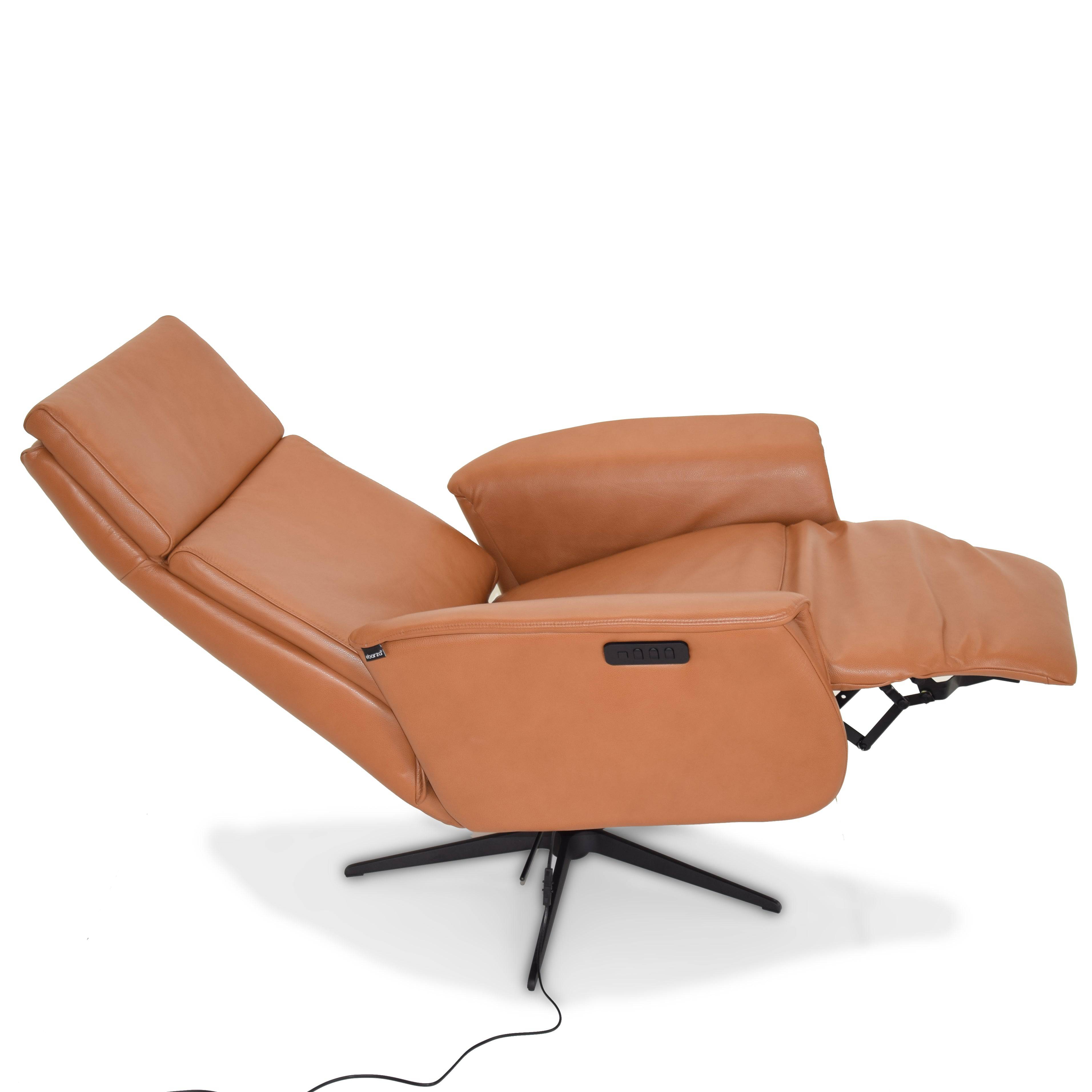 Corvette Relaxing Swivel And Electric Orange Recliner Lounge Chair Hkp-8007Mf3El3Gl-Br-376 - Lounge Chairs - ebarza Furniture UAE | Shop Modern Furniture in Abu Dhabi & Dubai - مفروشات ايبازرا في الامارات | تسوق اثاث عصري وديكورات مميزة في دبي وابوظبي