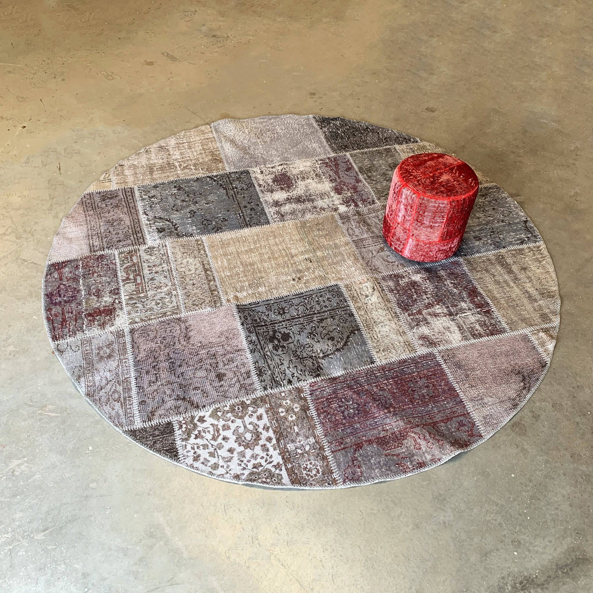 D 250Cm Hali X-Bursa Handmade Over Dyed Round Pw068 - Rugs - ebarza Furniture UAE | Shop Modern Furniture in Abu Dhabi & Dubai - مفروشات ايبازرا في الامارات | تسوق اثاث عصري وديكورات مميزة في دبي وابوظبي