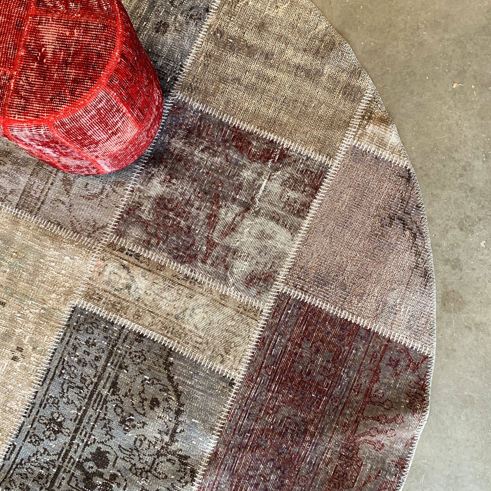 D 250Cm Hali X-Bursa Handmade Over Dyed Round Pw068 - Rugs - ebarza Furniture UAE | Shop Modern Furniture in Abu Dhabi & Dubai - مفروشات ايبازرا في الامارات | تسوق اثاث عصري وديكورات مميزة في دبي وابوظبي