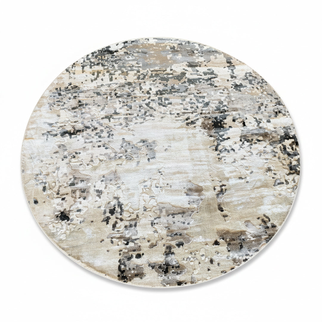 D150 Cm Handmade Wool Rug Jh-20733 Round - Rugs - ebarza Furniture UAE | Shop Modern Furniture in Abu Dhabi & Dubai - مفروشات ايبازرا في الامارات | تسوق اثاث عصري وديكورات مميزة في دبي وابوظبي