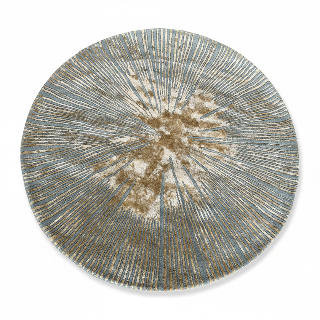 D150 Cm Handmade Wool Rug Jh-20735 Round - Rugs - ebarza Furniture UAE | Shop Modern Furniture in Abu Dhabi & Dubai - مفروشات ايبازرا في الامارات | تسوق اثاث عصري وديكورات مميزة في دبي وابوظبي