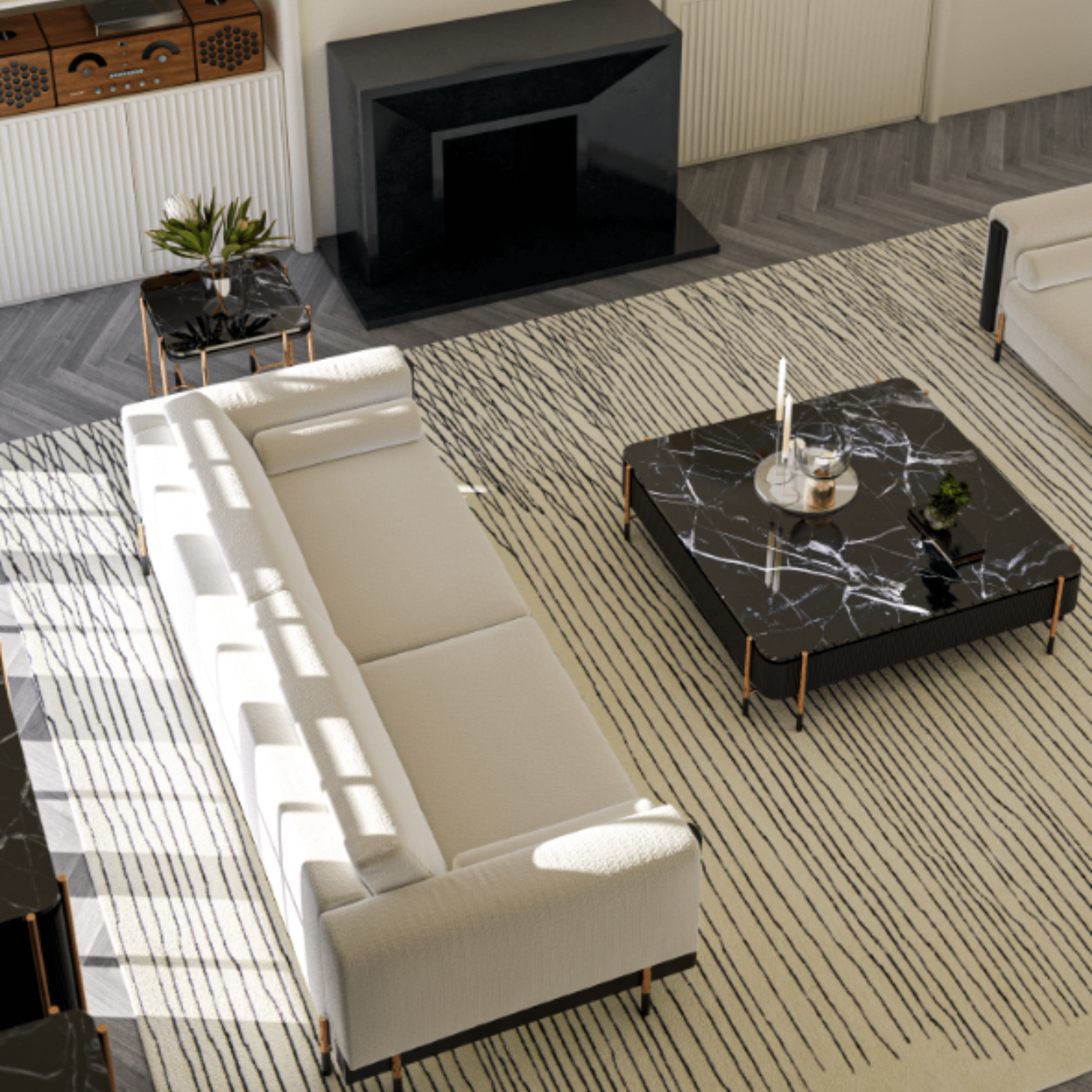 Dali 4 Seater Sofa Dali-005 - Sofas - ebarza Furniture UAE | Shop Modern Furniture in Abu Dhabi & Dubai - مفروشات ايبازرا في الامارات | تسوق اثاث عصري وديكورات مميزة في دبي وابوظبي