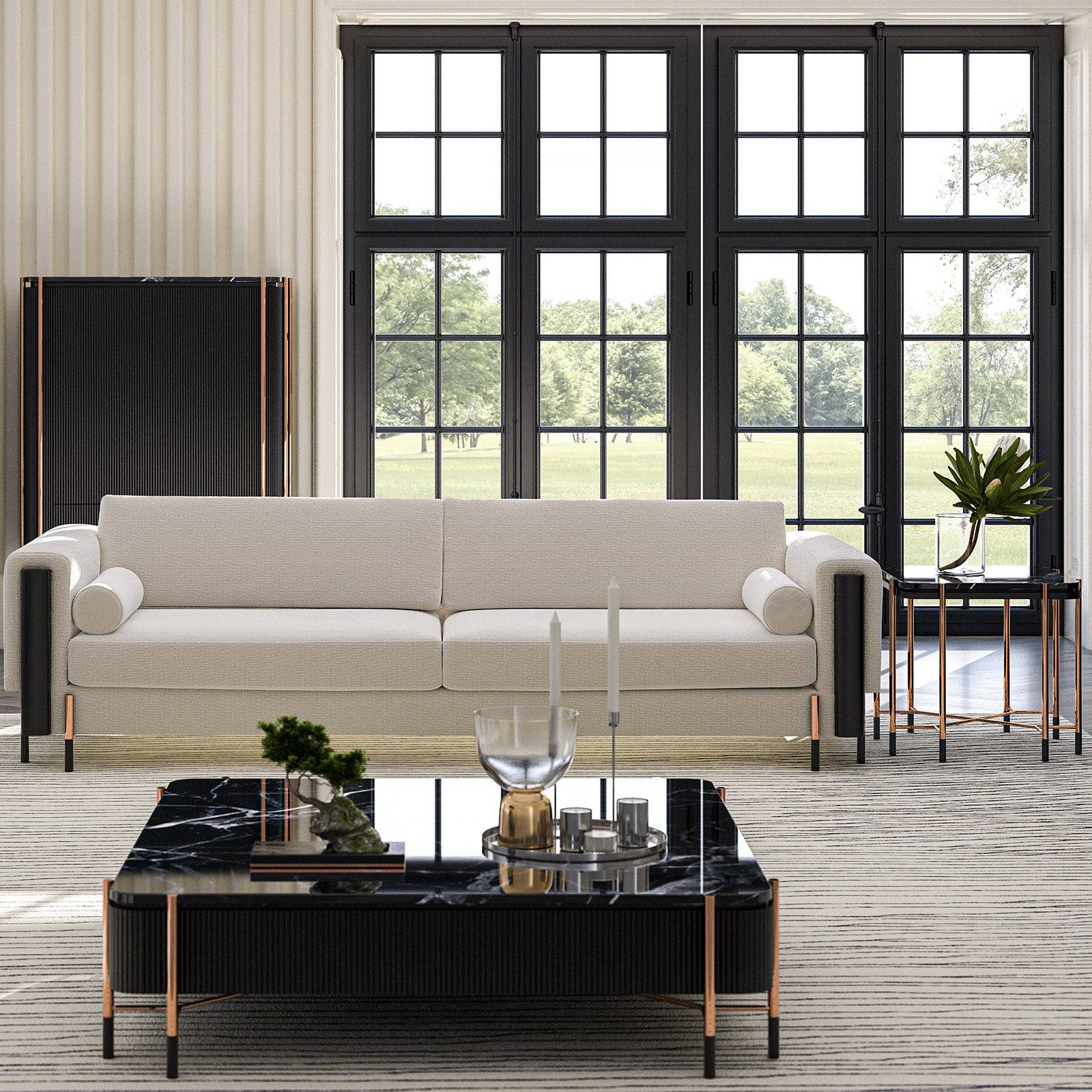 Dali Side Table With Glass Top Dali-Side - Side Tables - ebarza Furniture UAE | Shop Modern Furniture in Abu Dhabi & Dubai - مفروشات ايبازرا في الامارات | تسوق اثاث عصري وديكورات مميزة في دبي وابوظبي