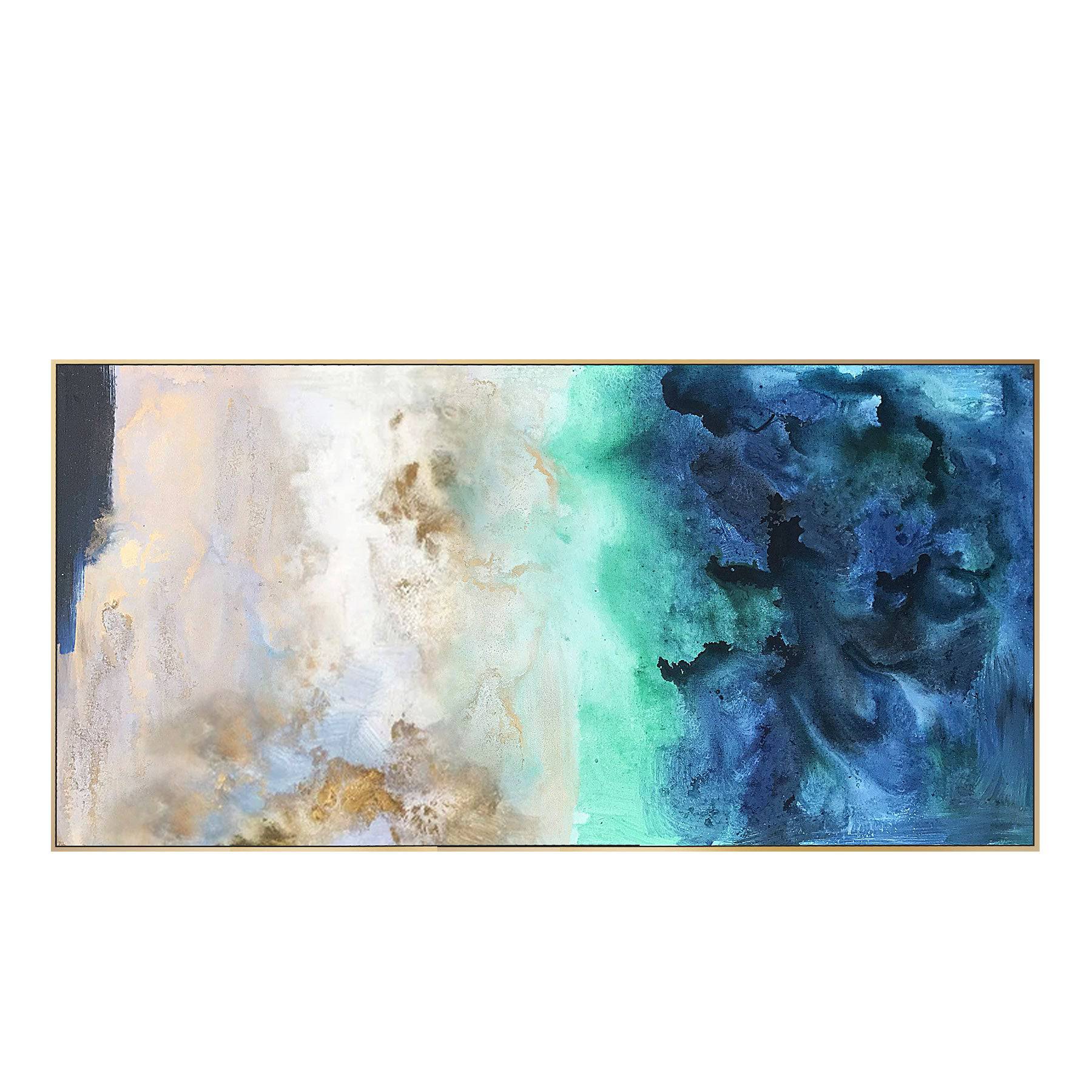 AS IS - Deep Coast Hand Painted Art Painting With Frame 160X80 Cm Soap0059 B00111-G - DISPLAY ITEM - ebarza Furniture UAE | Shop Modern Furniture in Abu Dhabi & Dubai - مفروشات ايبازرا في الامارات | تسوق اثاث عصري وديكورات مميزة في دبي وابوظبي